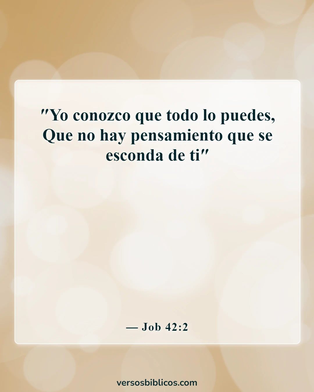 Versículos de la Biblia sobre los poderes y habilidades de Dios (Job 42:2)