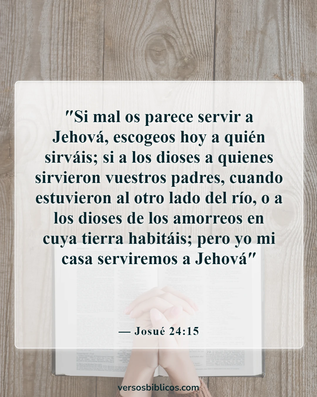 Versículos de la Biblia sobre orientación en la toma de decisiones (Josué 24:15)