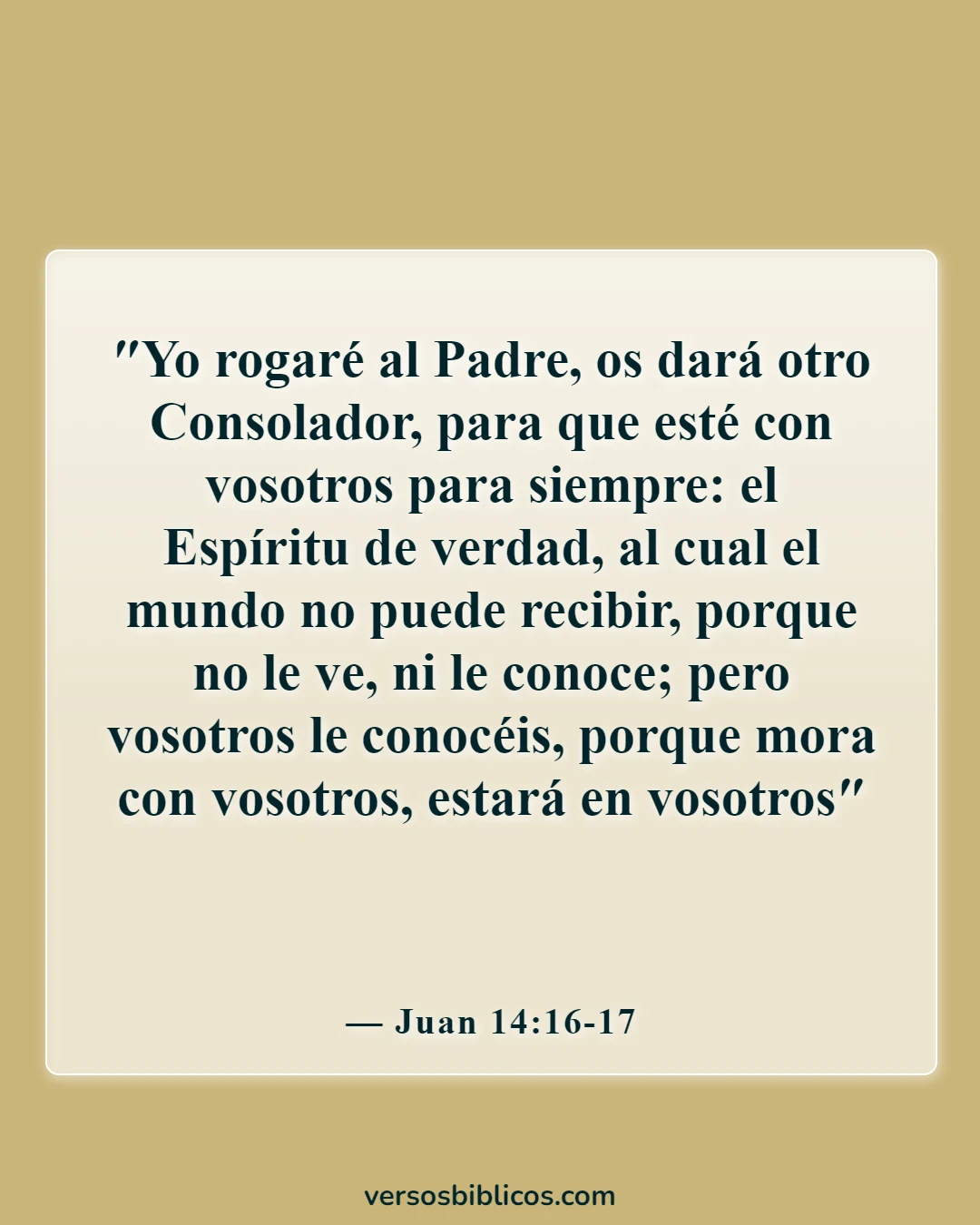 Versículos de la Biblia sobre la Trinidad (Juan 14:16-17)