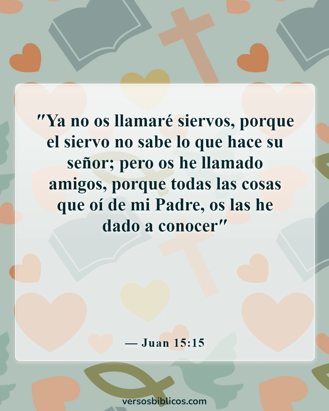 Versículos de la Biblia sobre salir con la multitud equivocada (Juan 15:15)