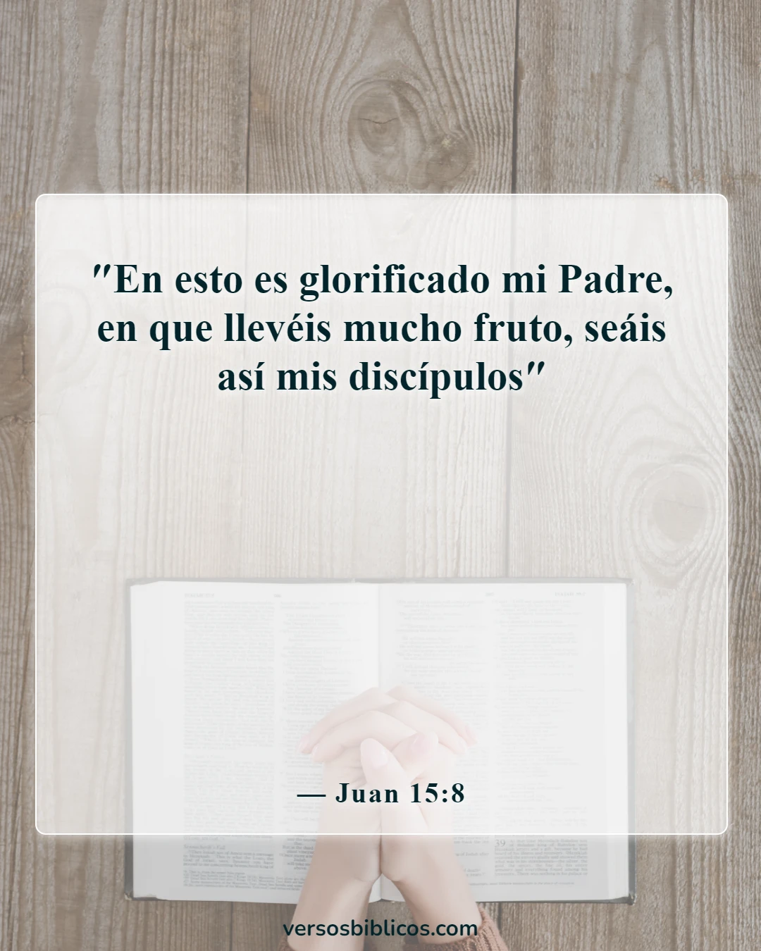 Versículos de la Biblia sobre dar fruto (Juan 15:8)