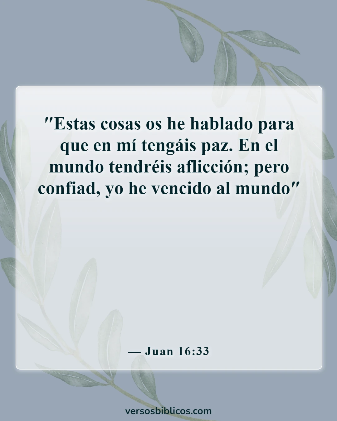 Versículos de la Biblia sobre la muerte inesperada de un niño (Juan 16:33)