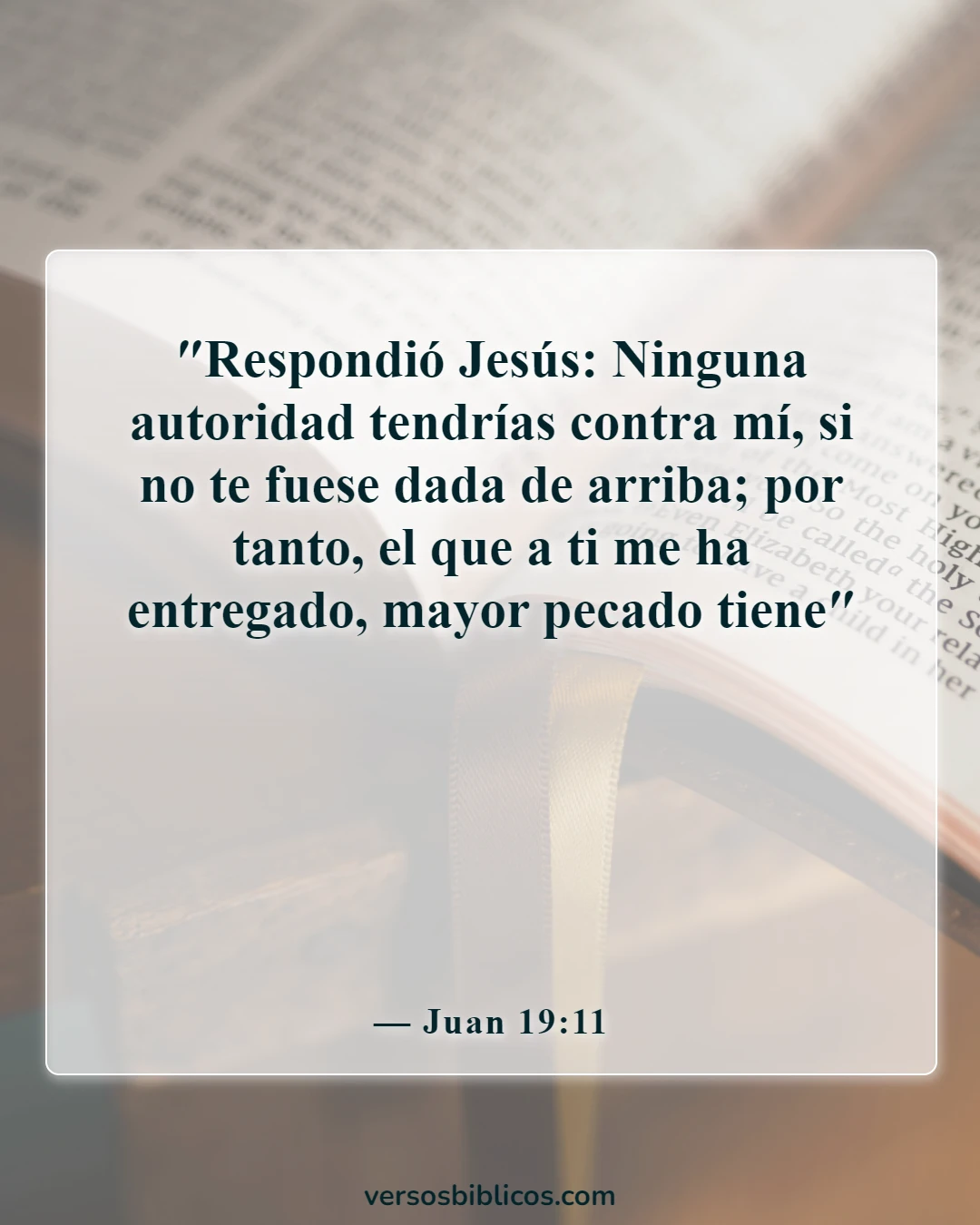 Versículos de la Biblia sobre el cumplimiento de la ley (Juan 19:11)
