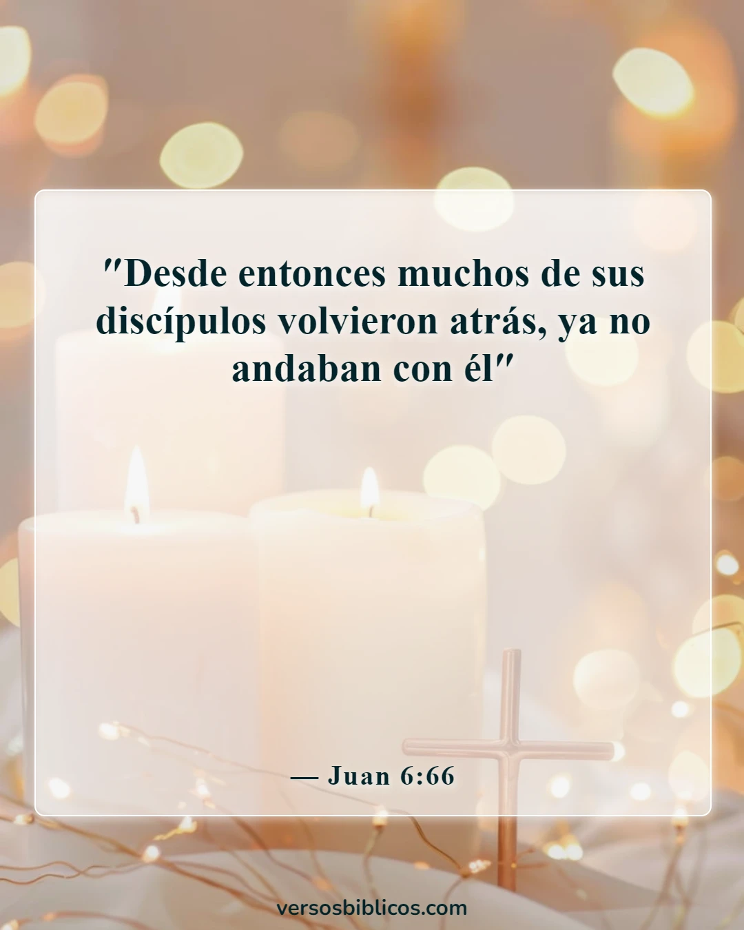 Versículos de la Biblia sobre las advertencias de Jesús (Juan 6:66)