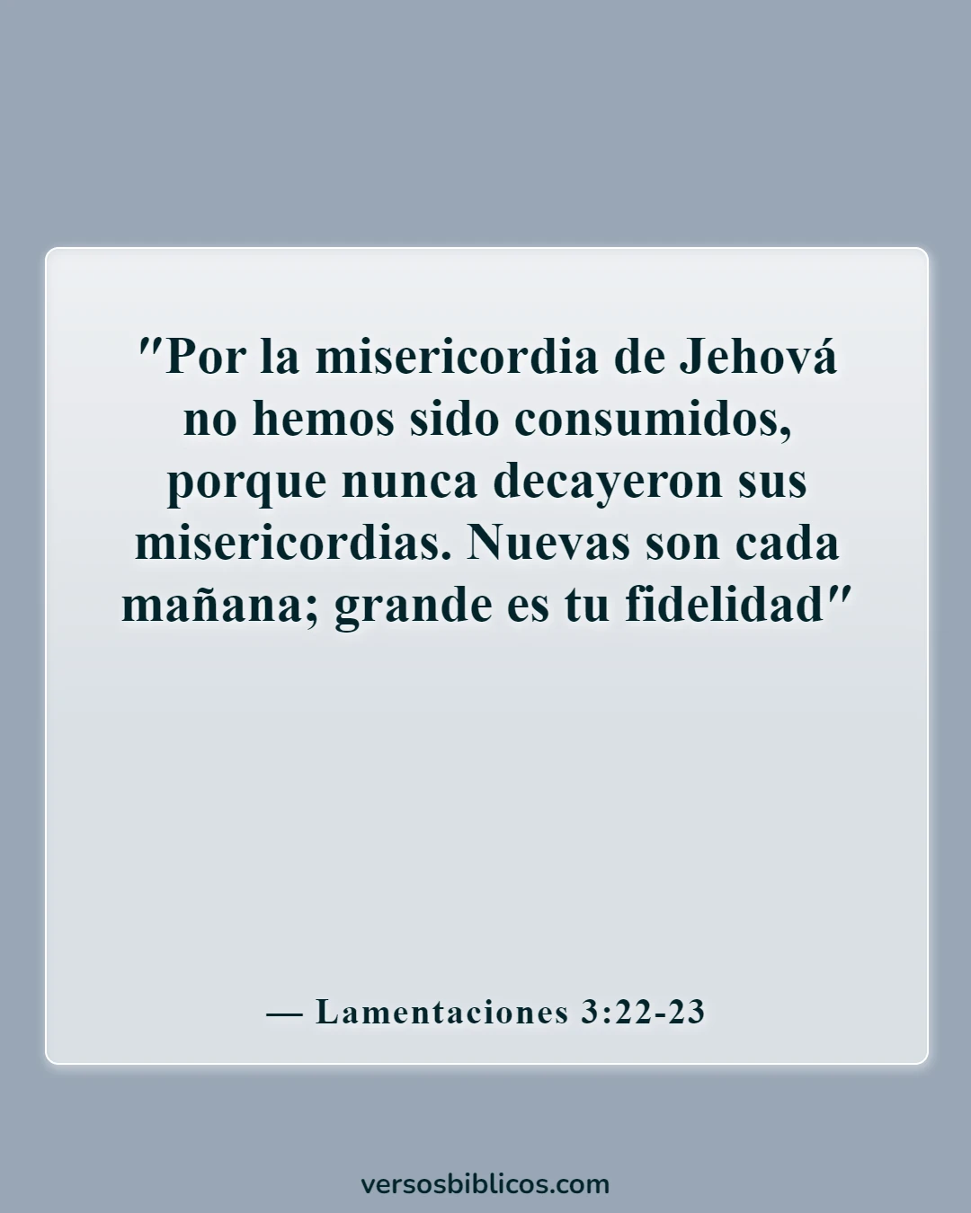 Versículos de la Biblia sobre la muerte inesperada de un niño (Lamentaciones 3:22-23)