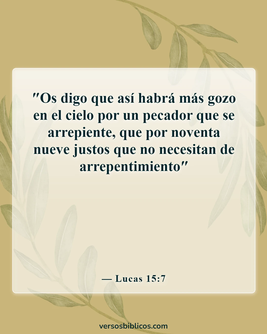 Versículos de la Biblia sobre un nuevo día (Lucas 15:7)