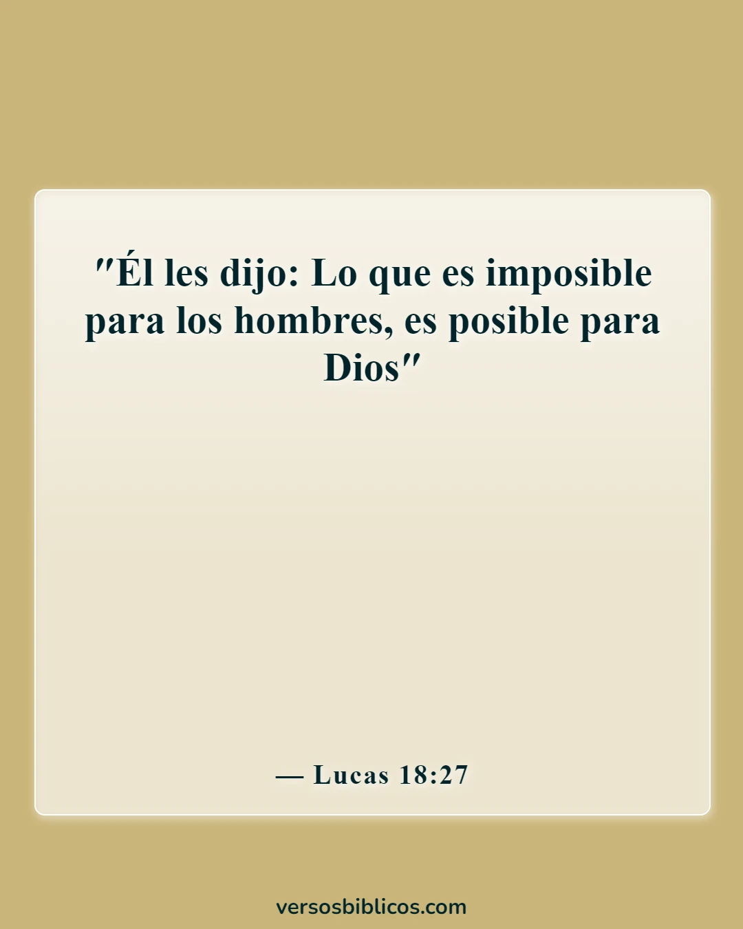 Versículos de la Biblia sobre Dios abrirá un camino (Lucas 18:27)