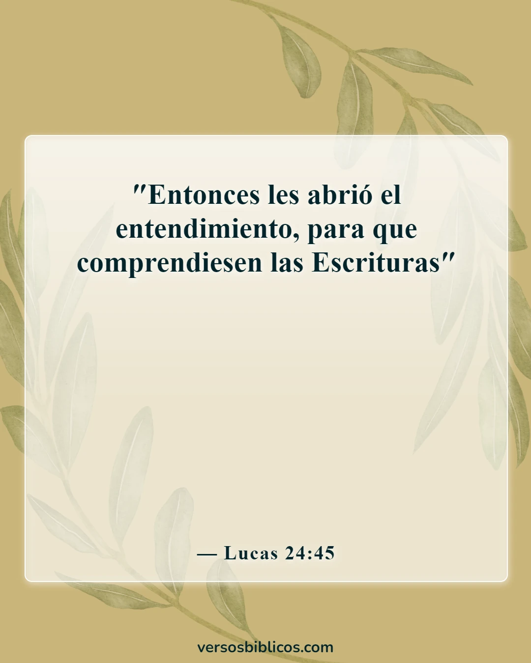 Versículos de la Biblia sobre los incrédulos que no entienden (Lucas 24:45)