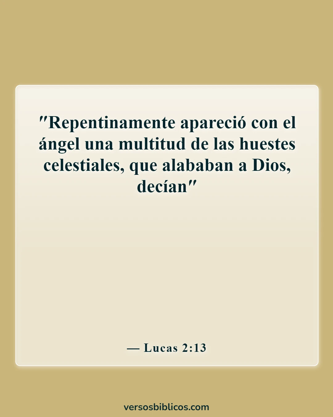 Versículos de la Biblia sobre el ejército de Dios (Lucas 2:13)