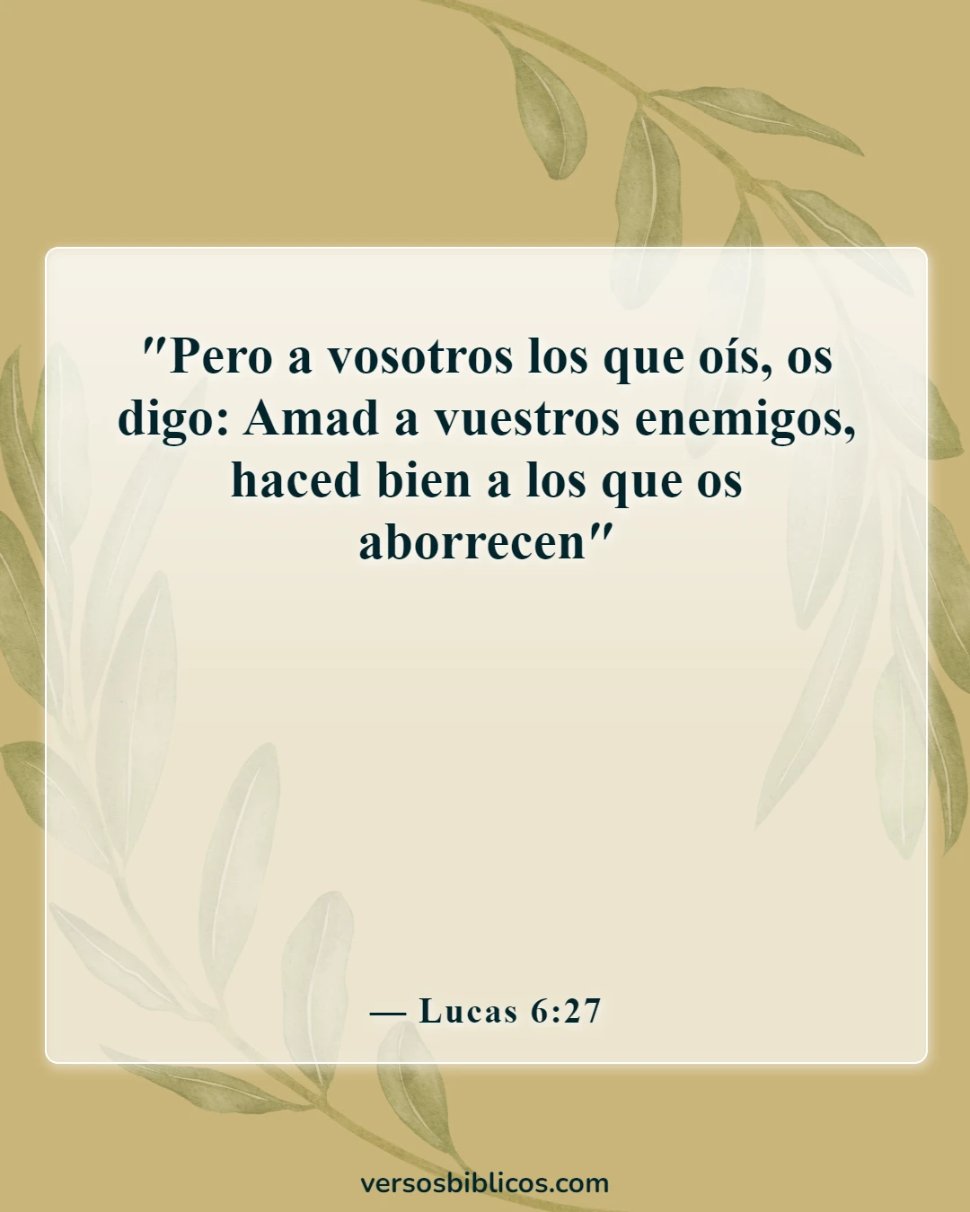Versículos de la Biblia sobre el odio al pecado, el amor al pecador (Lucas 6:27)