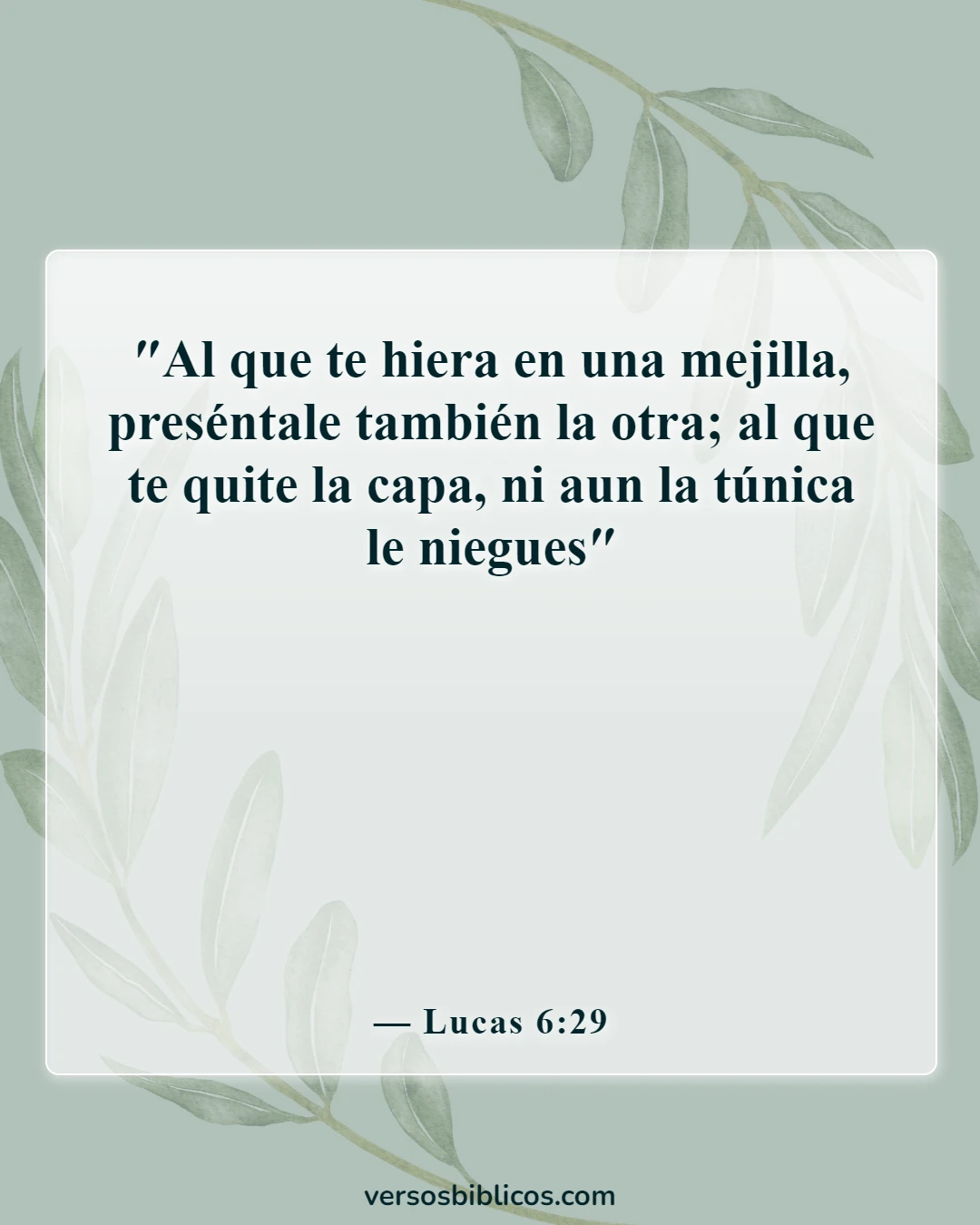 Versículos de la Biblia sobre ser amable con los malos (Lucas 6:29)