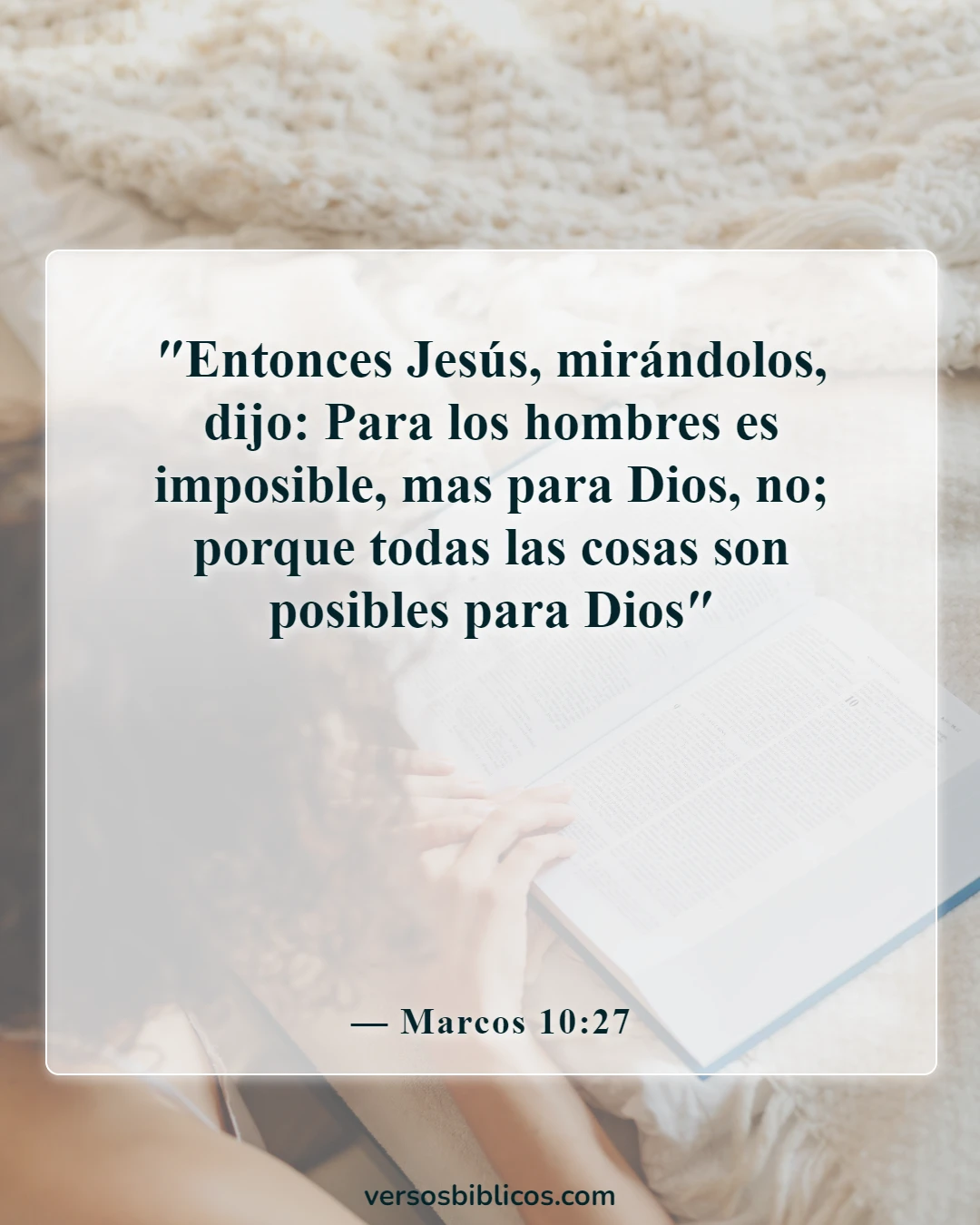 Versículos de la Biblia sobre Dios puede hacer cualquier cosa (Marcos 10:27)