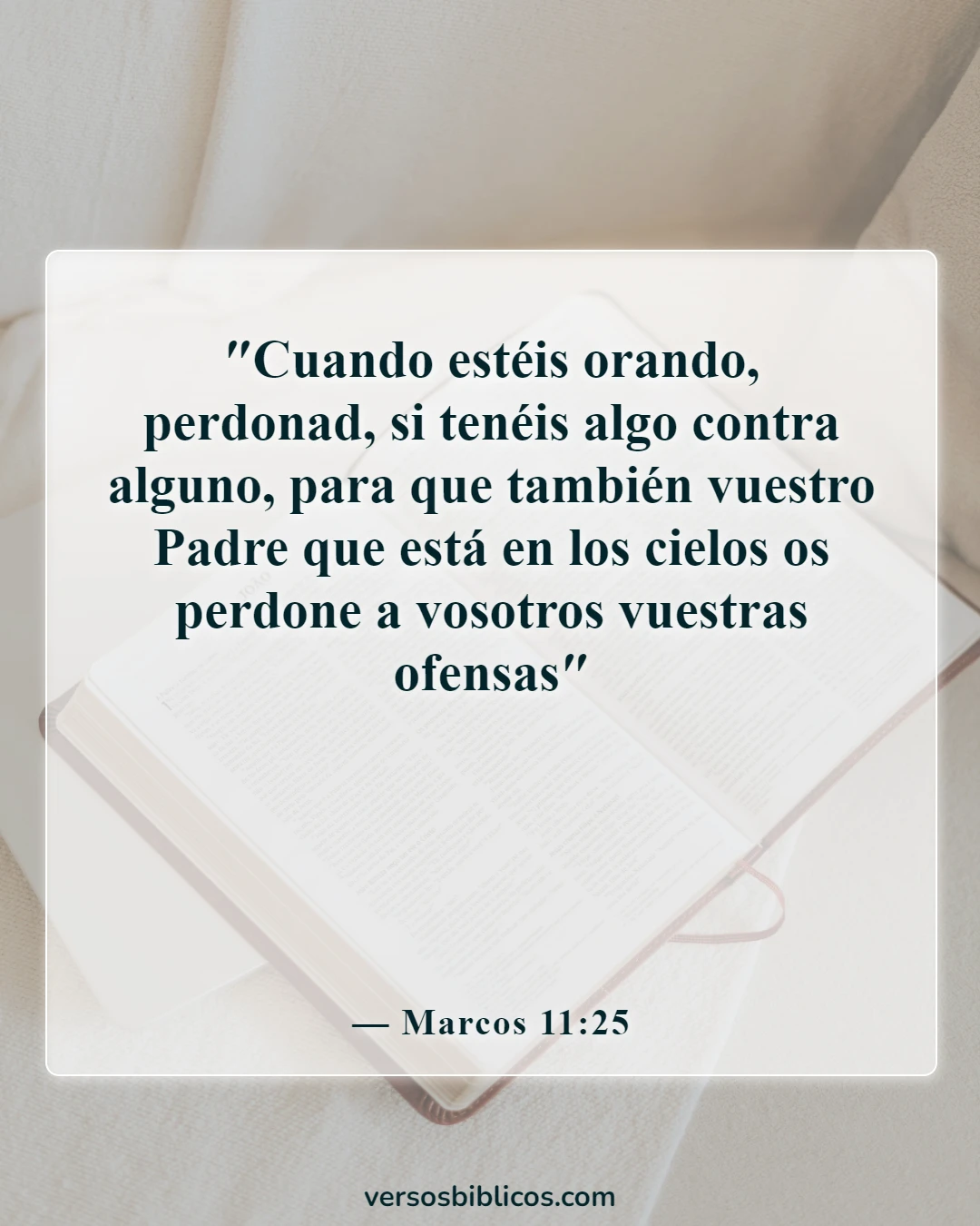 Versículos de la Biblia sobre problemas de relación (Marcos 11:25)