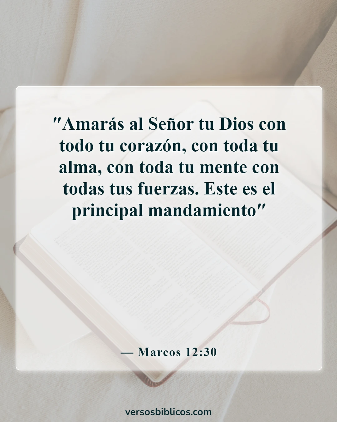 Versículos de la Biblia sobre llenar tu mente de cosas buenas (Marcos 12:30)
