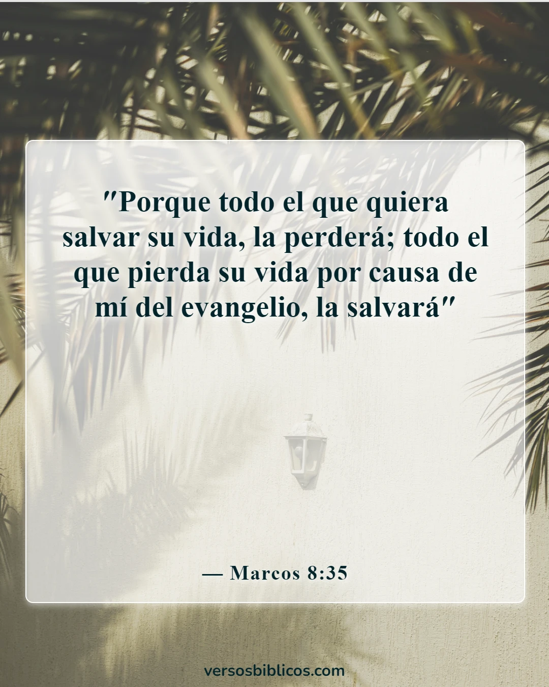 Versículos de la Biblia sobre perder la vida por Dios (Marcos 8:35)