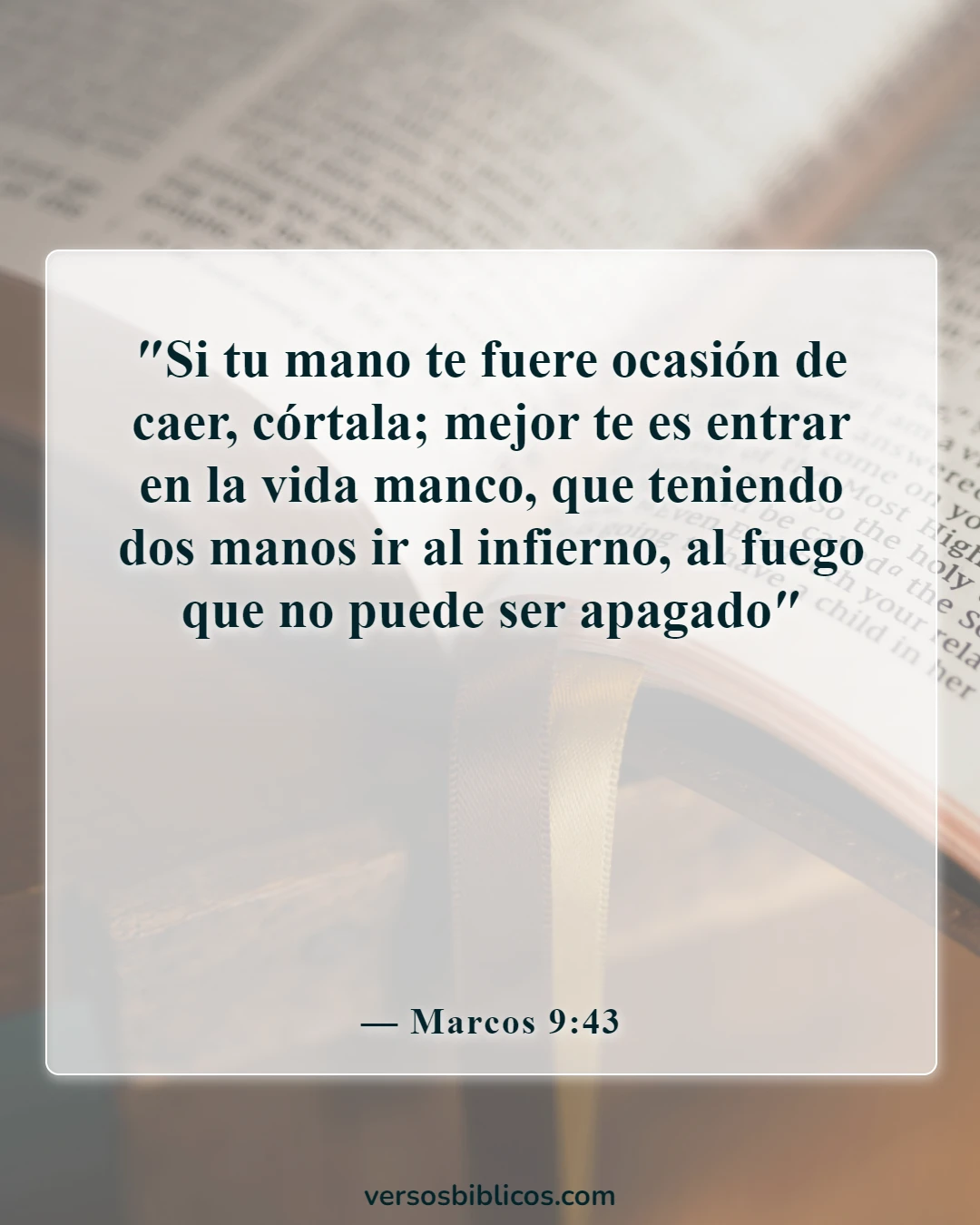 Versículos de la Biblia sobre el castigo en el infierno (Marcos 9:43)