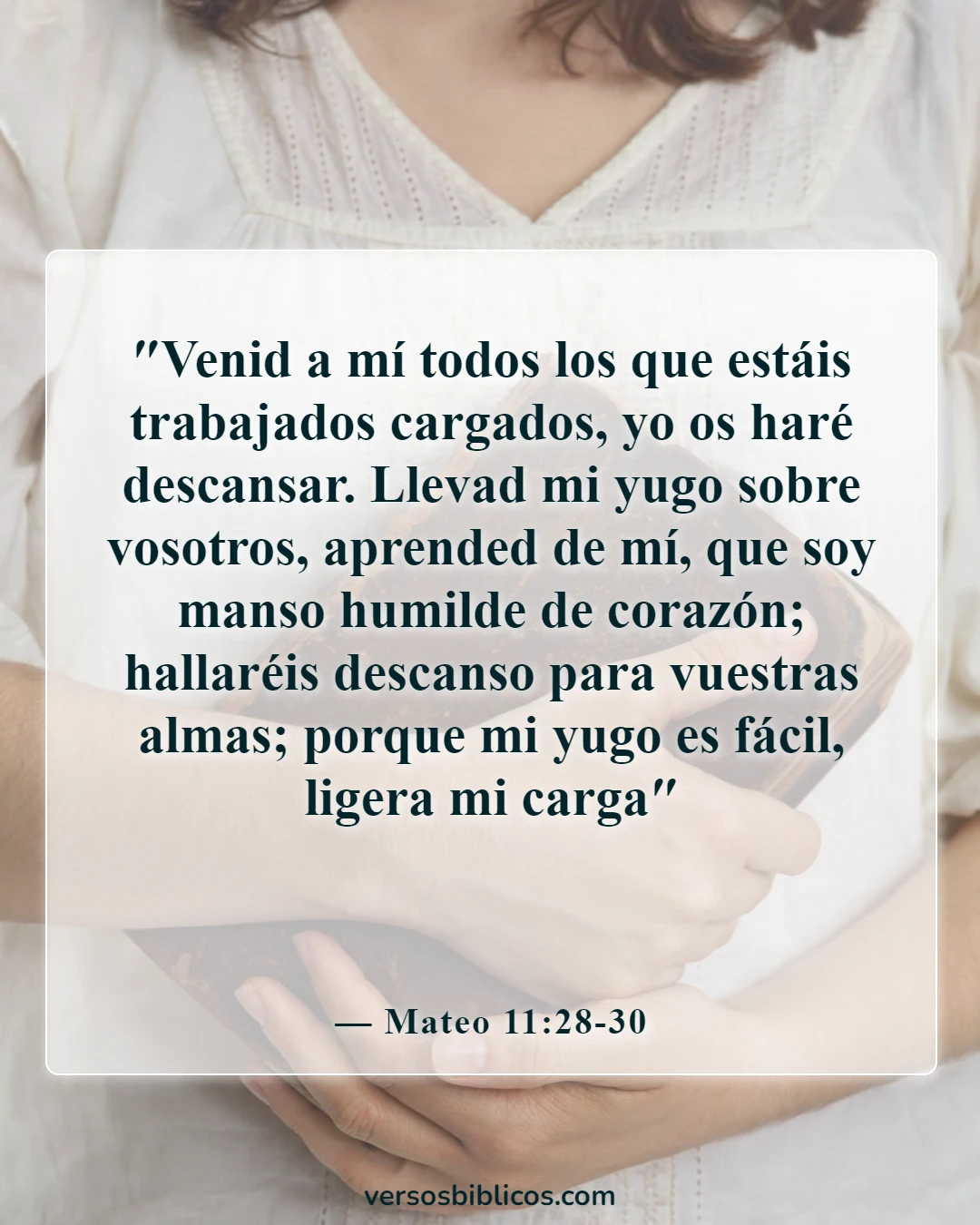 Versículos de la Biblia sobre el embarazo inesperado (Mateo 11:28-30)