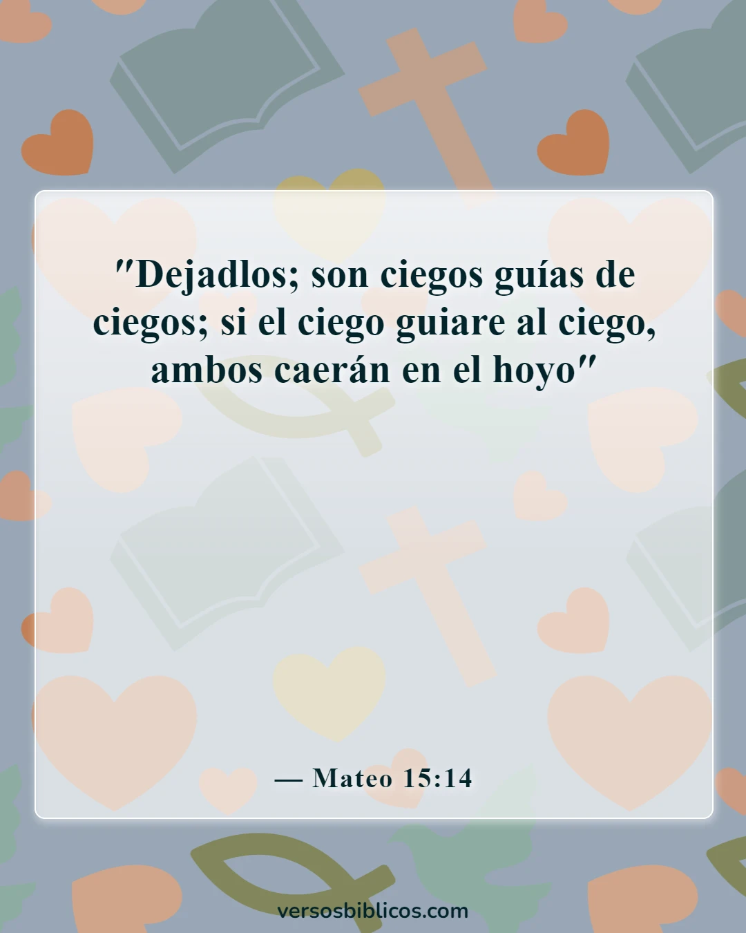 Versículos de la Biblia sobre advertencias contra los falsos maestros (Mateo 15:14)