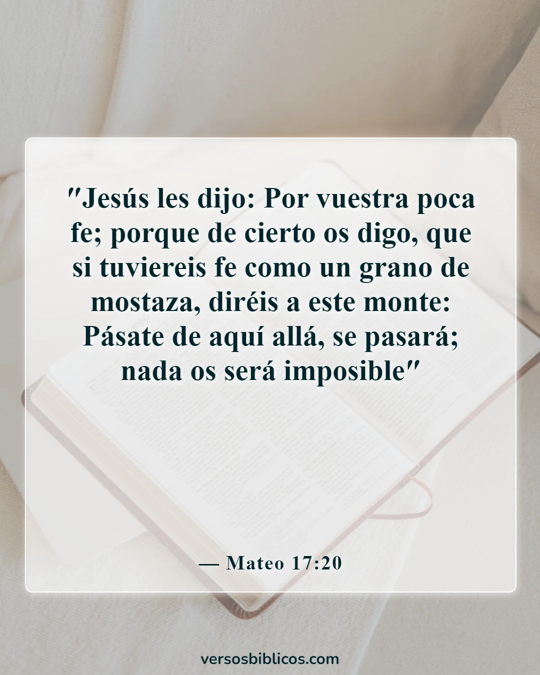 Versículos de la Biblia sobre el logro de metas (Mateo 17:20)
