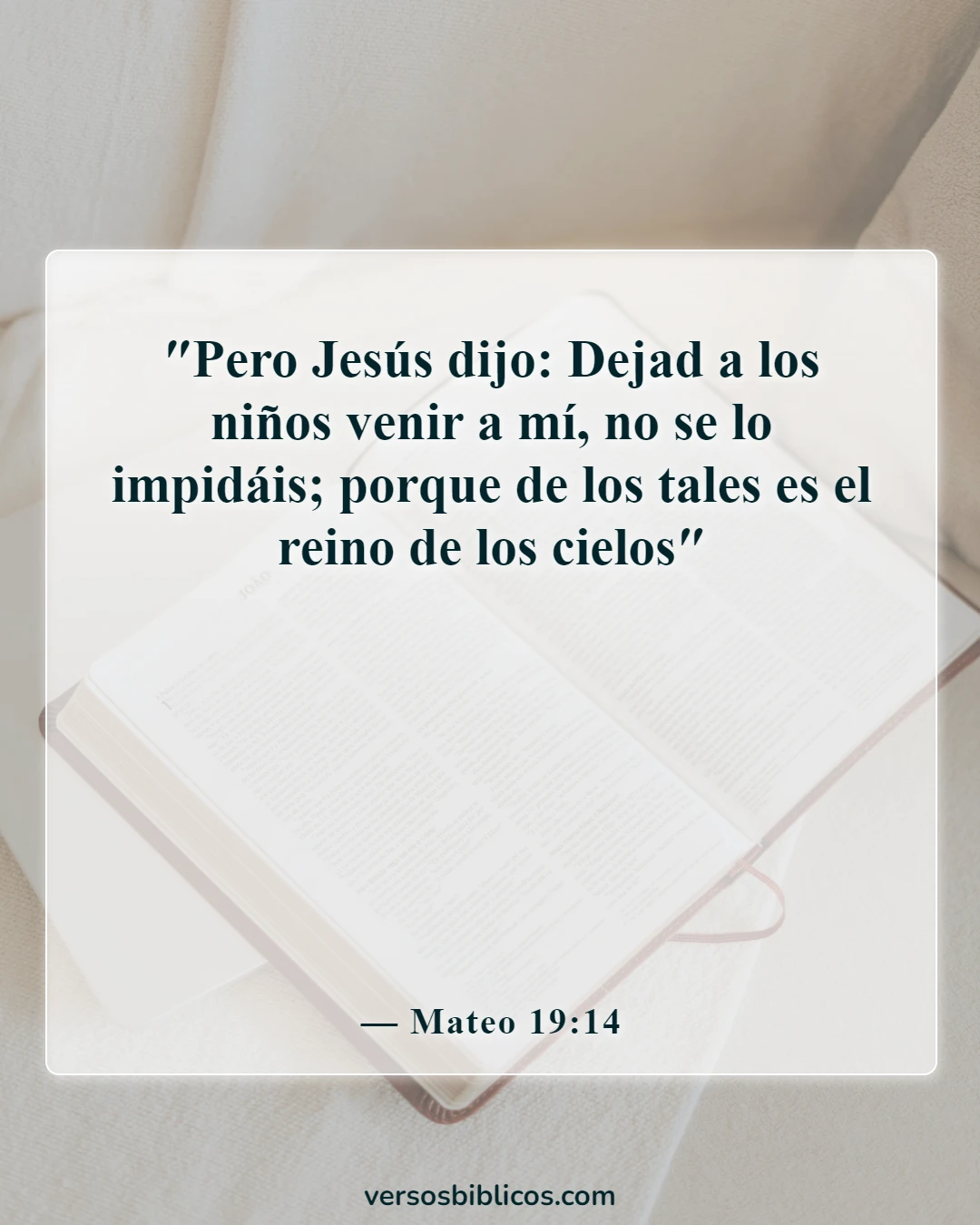 Versículos de la Biblia sobre el bautismo infantil (Mateo 19:14)