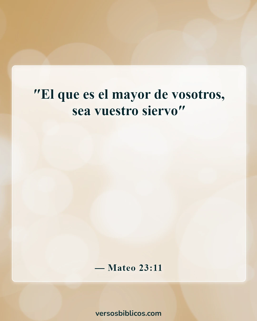 Versículos de la Biblia sobre cómo animar a los trabajadores de la iglesia (Mateo 23:11)