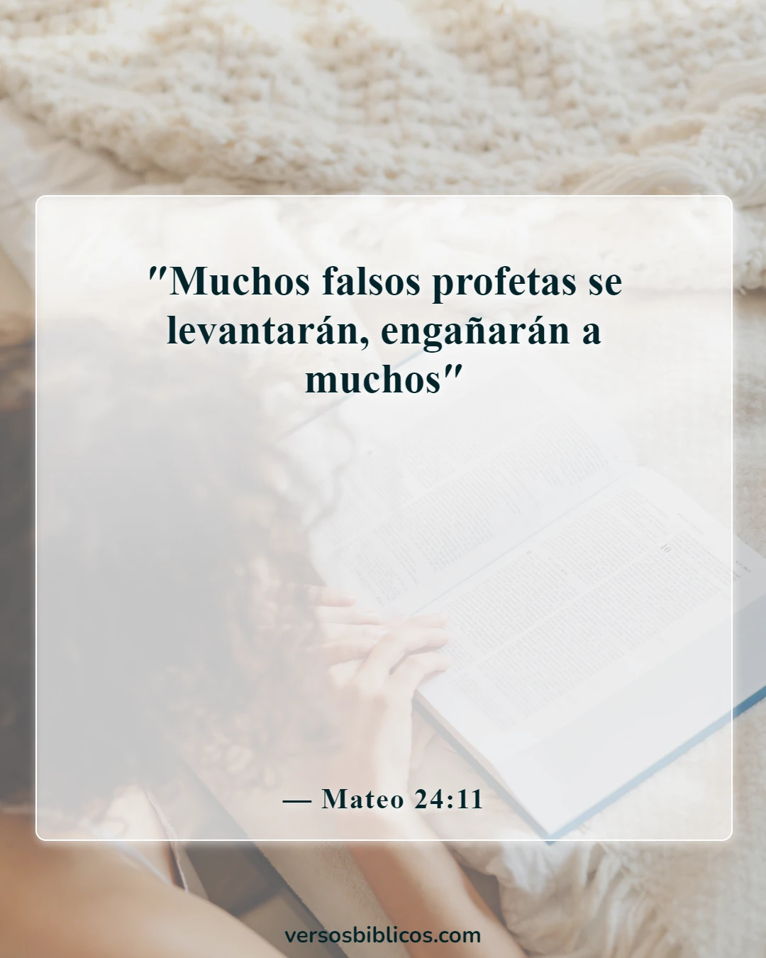 Versículos de la Biblia sobre advertencias contra los falsos maestros (Mateo 24:11)