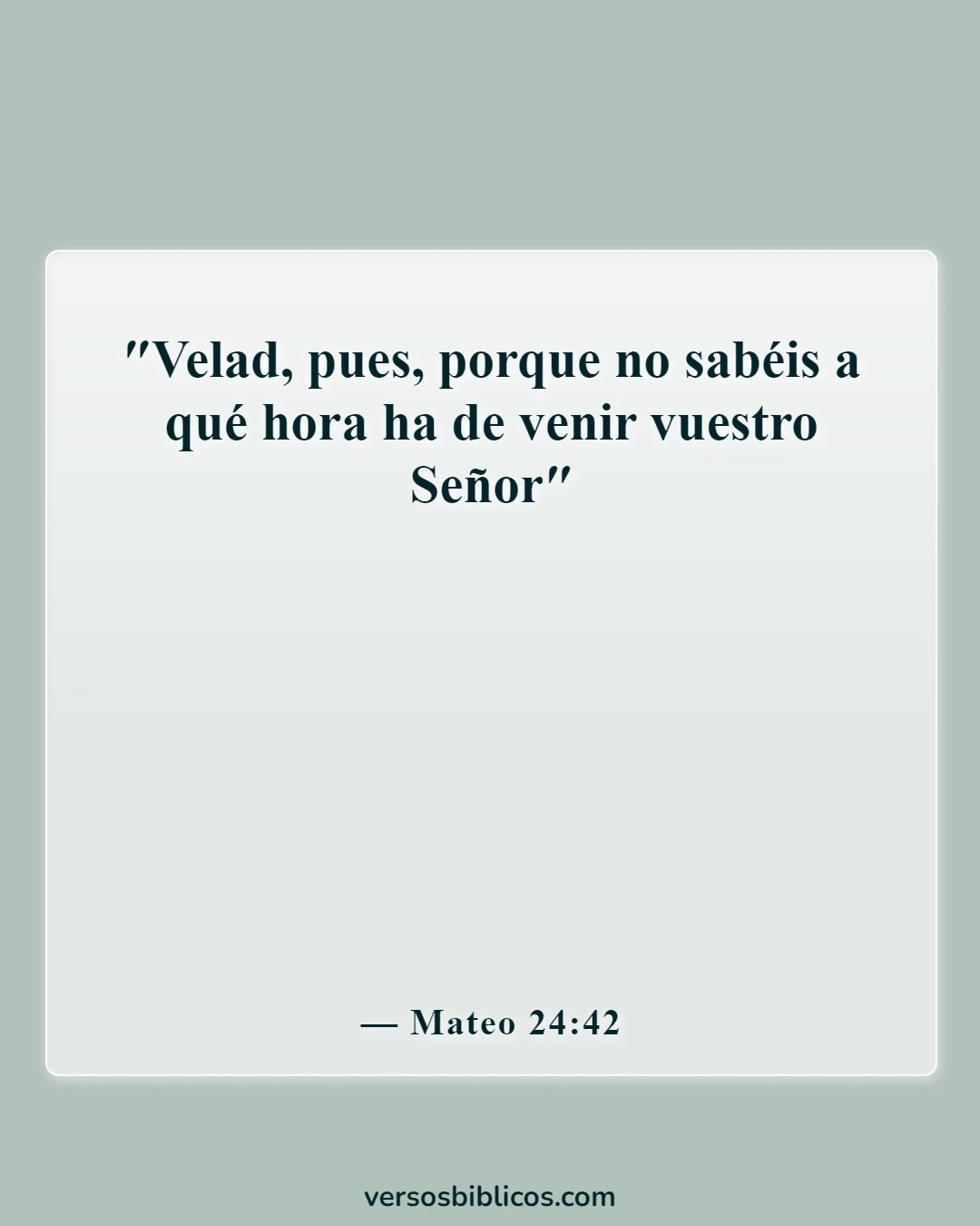 Versículos de la Biblia sobre la advertencia antes de la destrucción (Mateo 24:42)