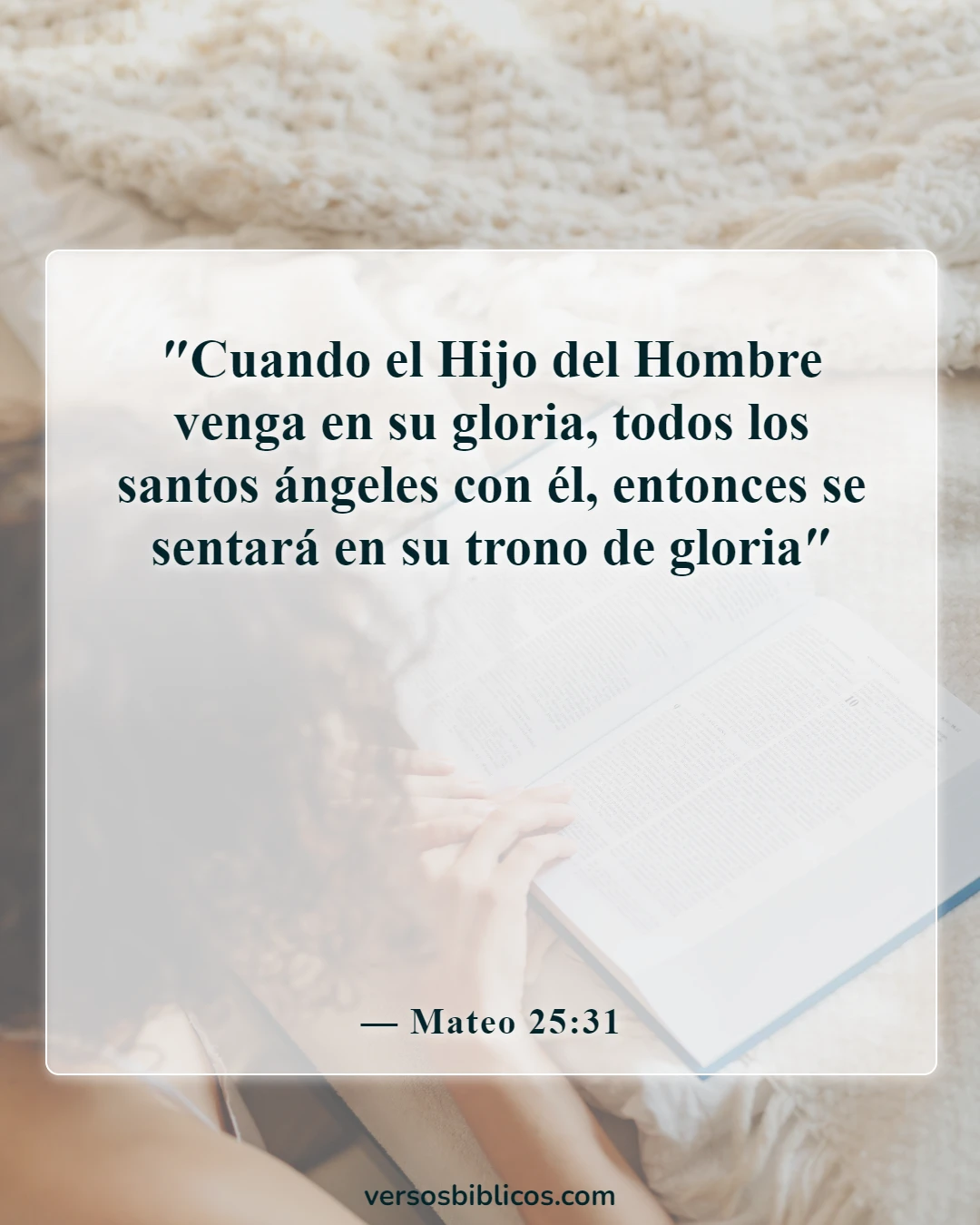 Versículos de la Biblia sobre los ángeles se regocijan en el cielo (Mateo 25:31)