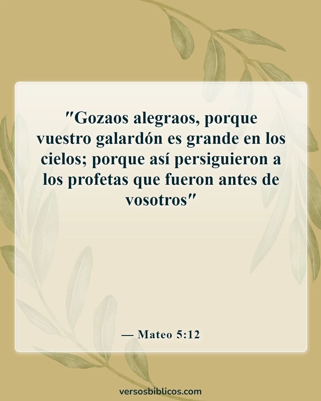 Versículos de la Biblia sobre la esperanza del cielo (Mateo 5:12)