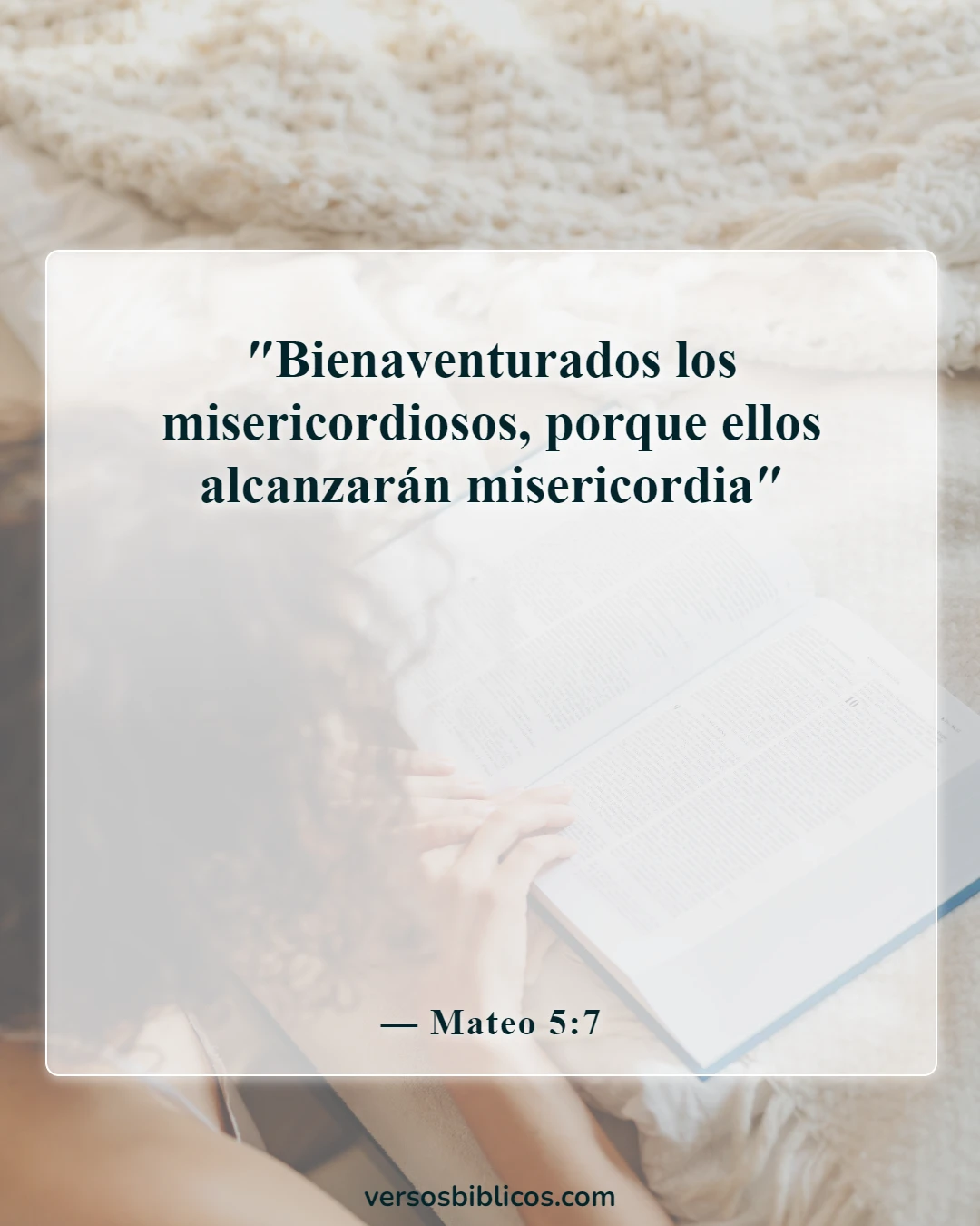 Versículos de la Biblia sobre la misericordia de Dios (Mateo 5:7)