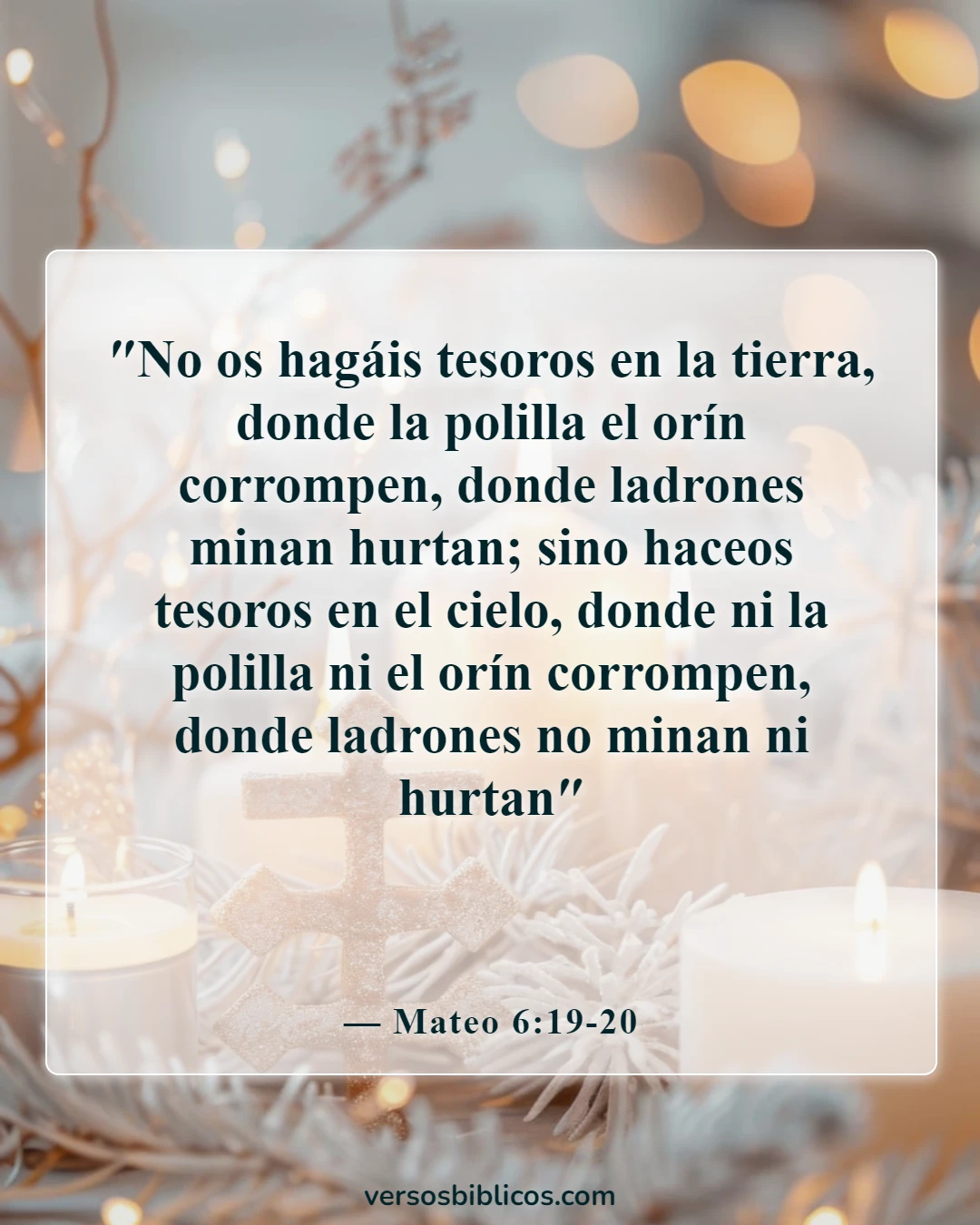 Versículos de la Biblia sobre cortos (Mateo 6:19-20)