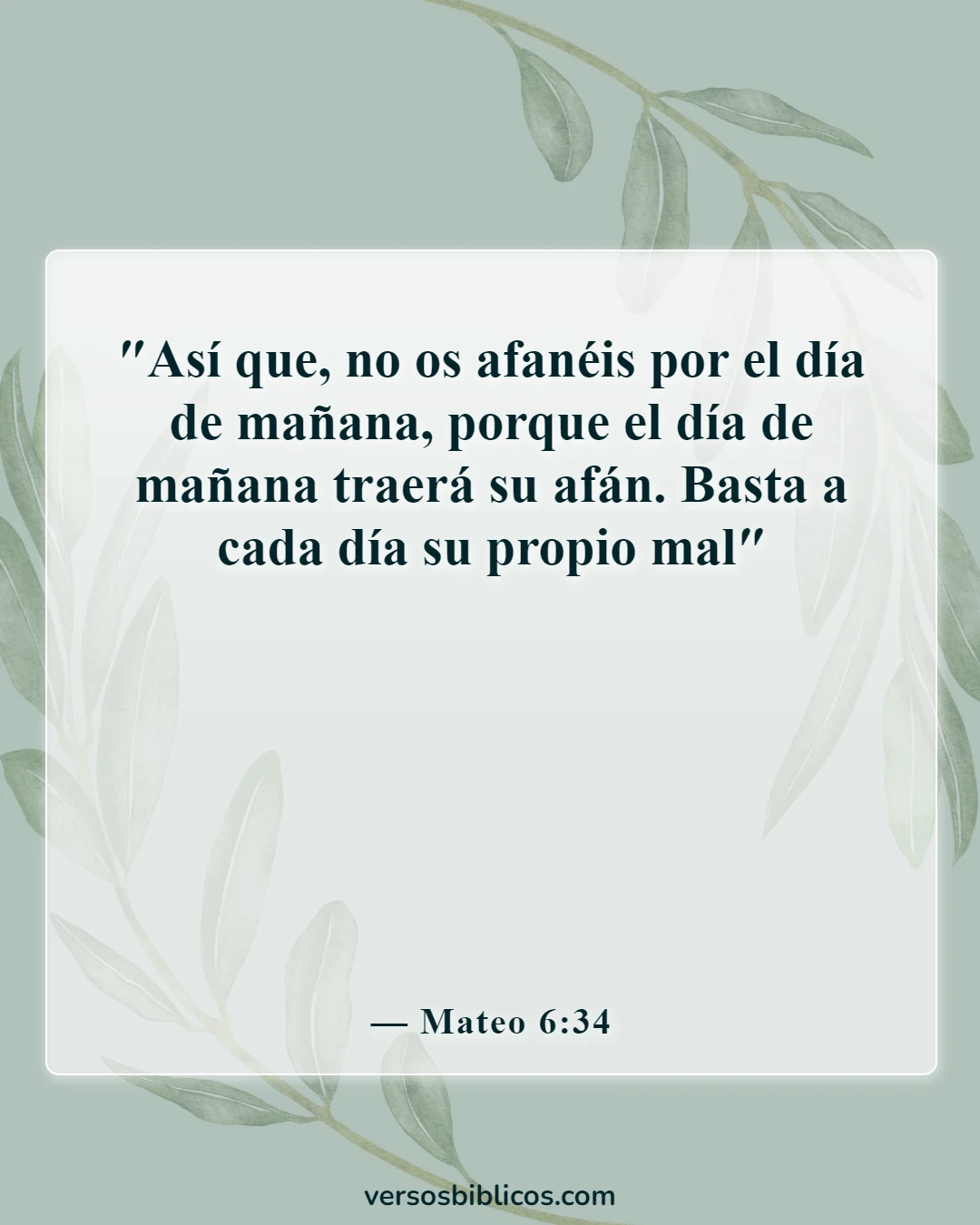 Versículos de la Biblia sobre el embarazo inesperado (Mateo 6:34)