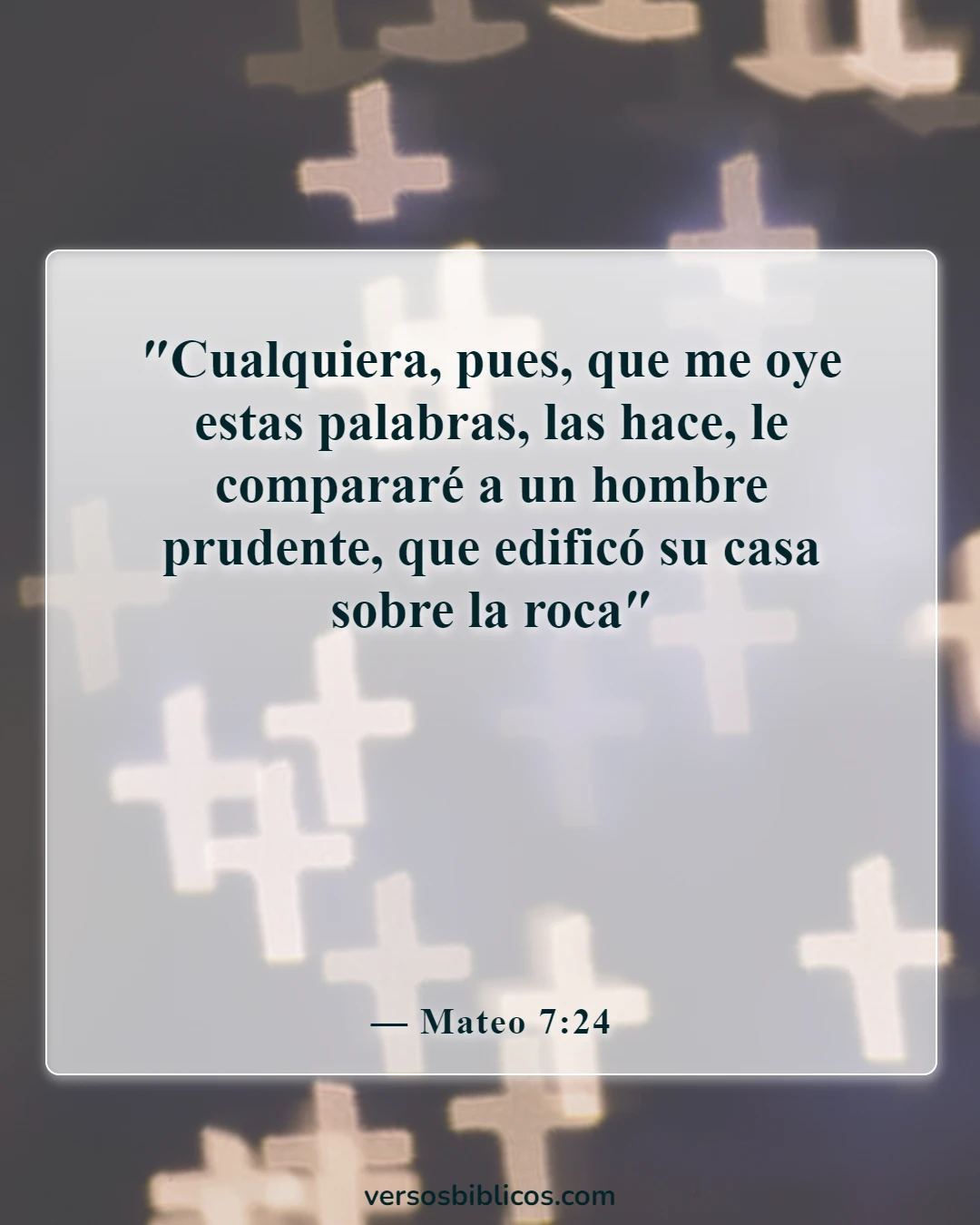 Versículos de la Biblia sobre el conocimiento humano (Mateo 7:24)