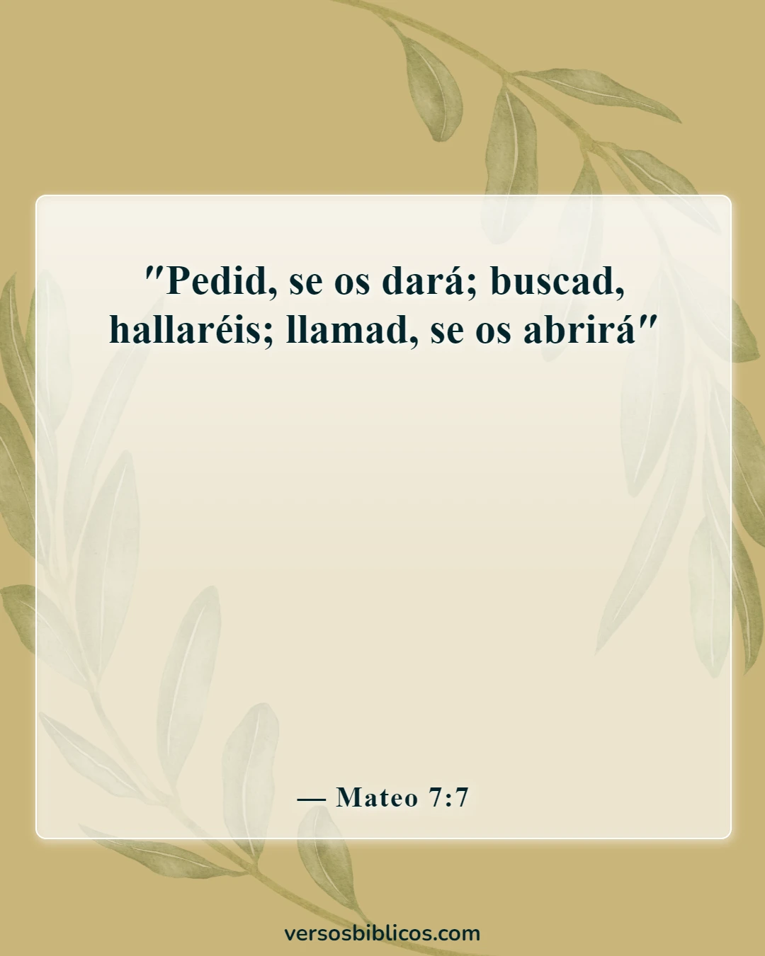 Versículos de la Biblia sobre orientación en la toma de decisiones (Mateo 7:7)