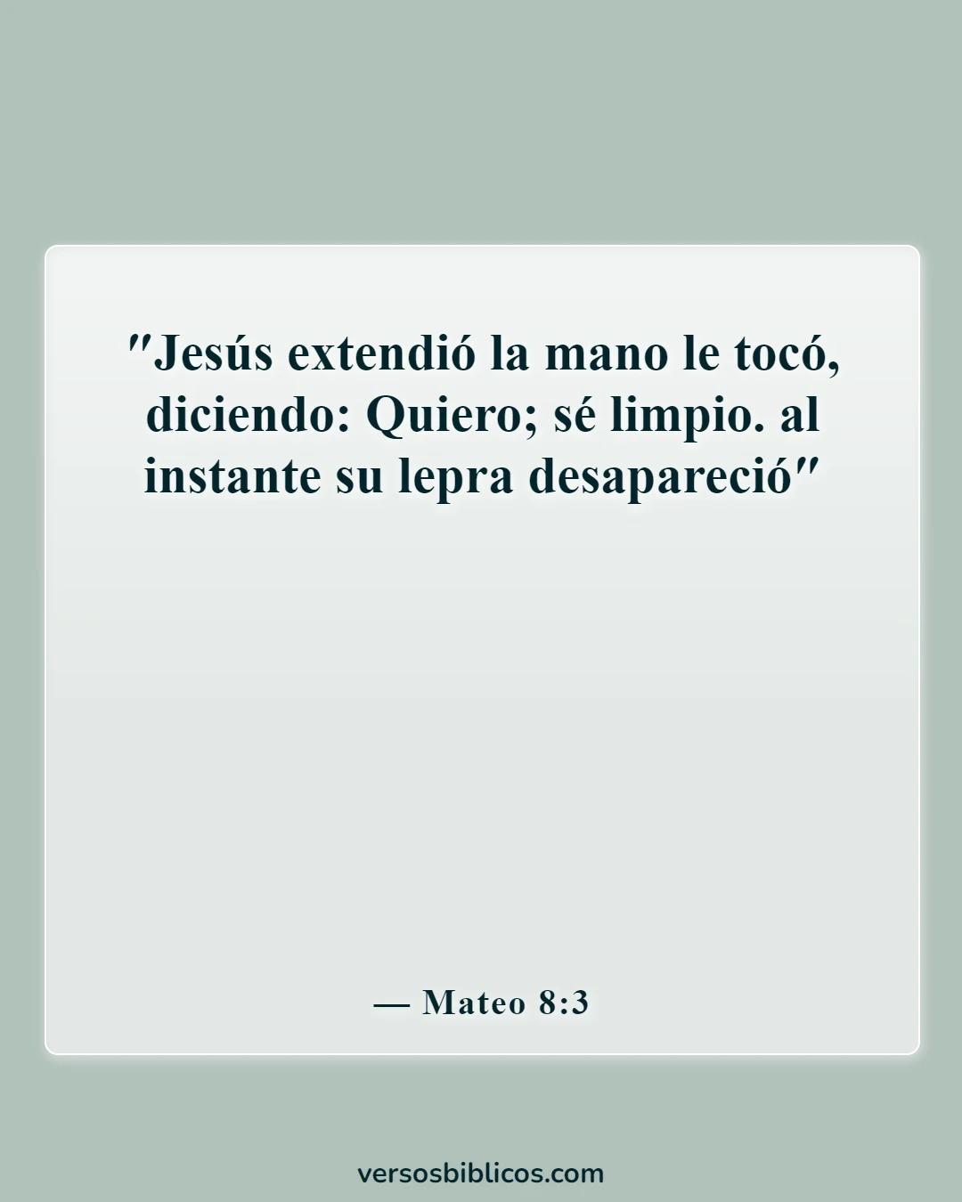 Versículos de la Biblia sobre Dios puede hacer cualquier cosa (Mateo 8:3)