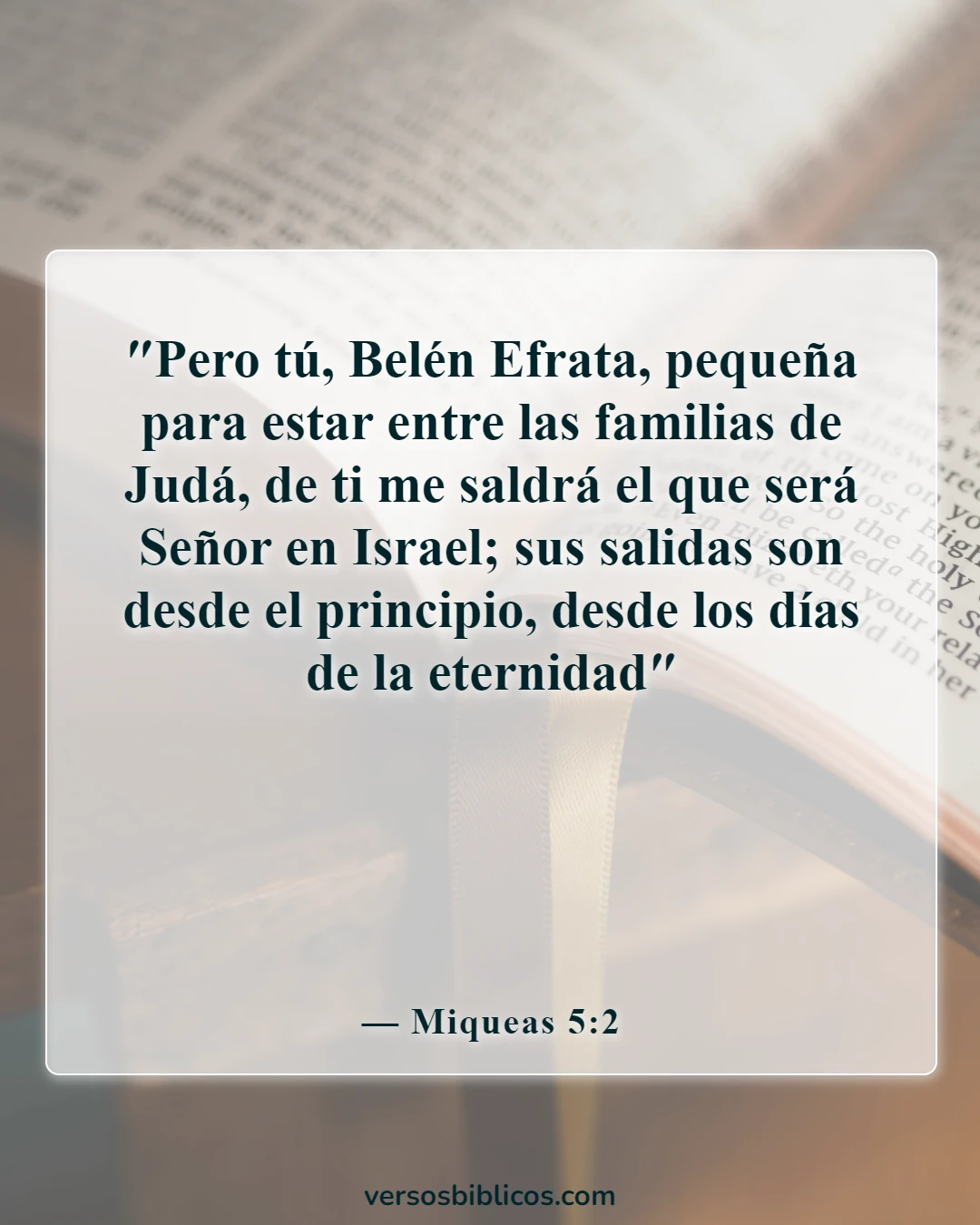 Versículos de la Biblia sobre poderosas profecías (Miqueas 5:2)