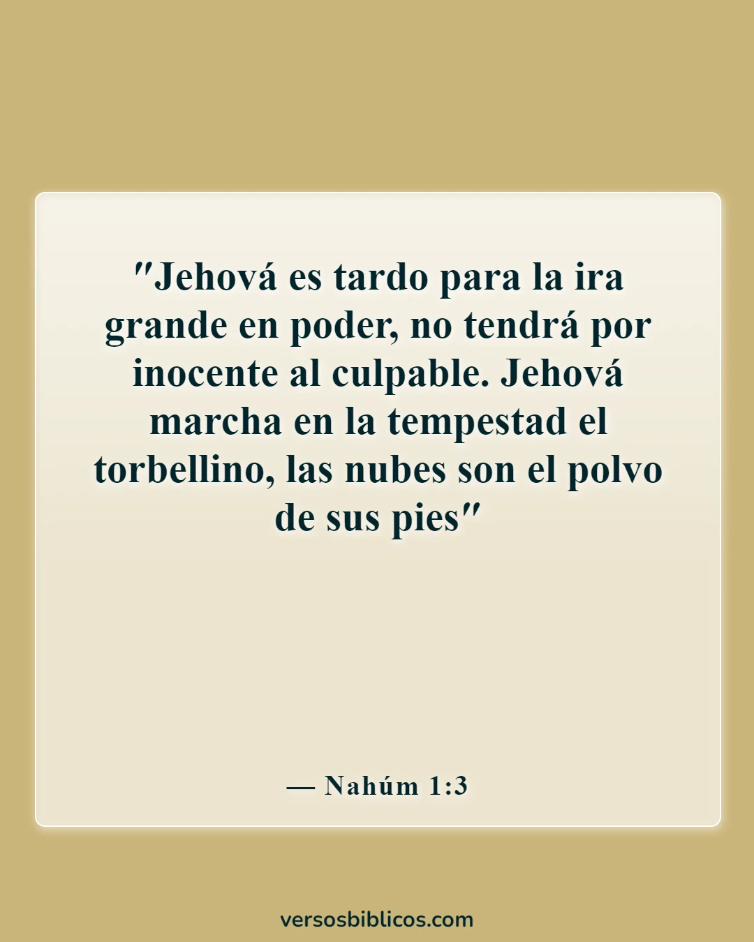 Versículos de la Biblia sobre el castigo (Nahúm 1:3)