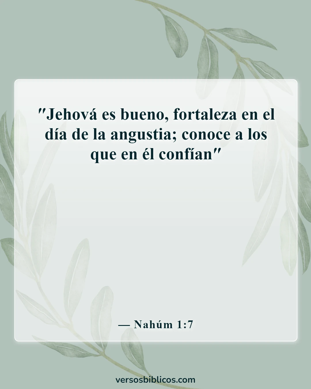 Versículos de la Biblia sobre el consuelo de una madre afligida (Nahúm 1:7)
