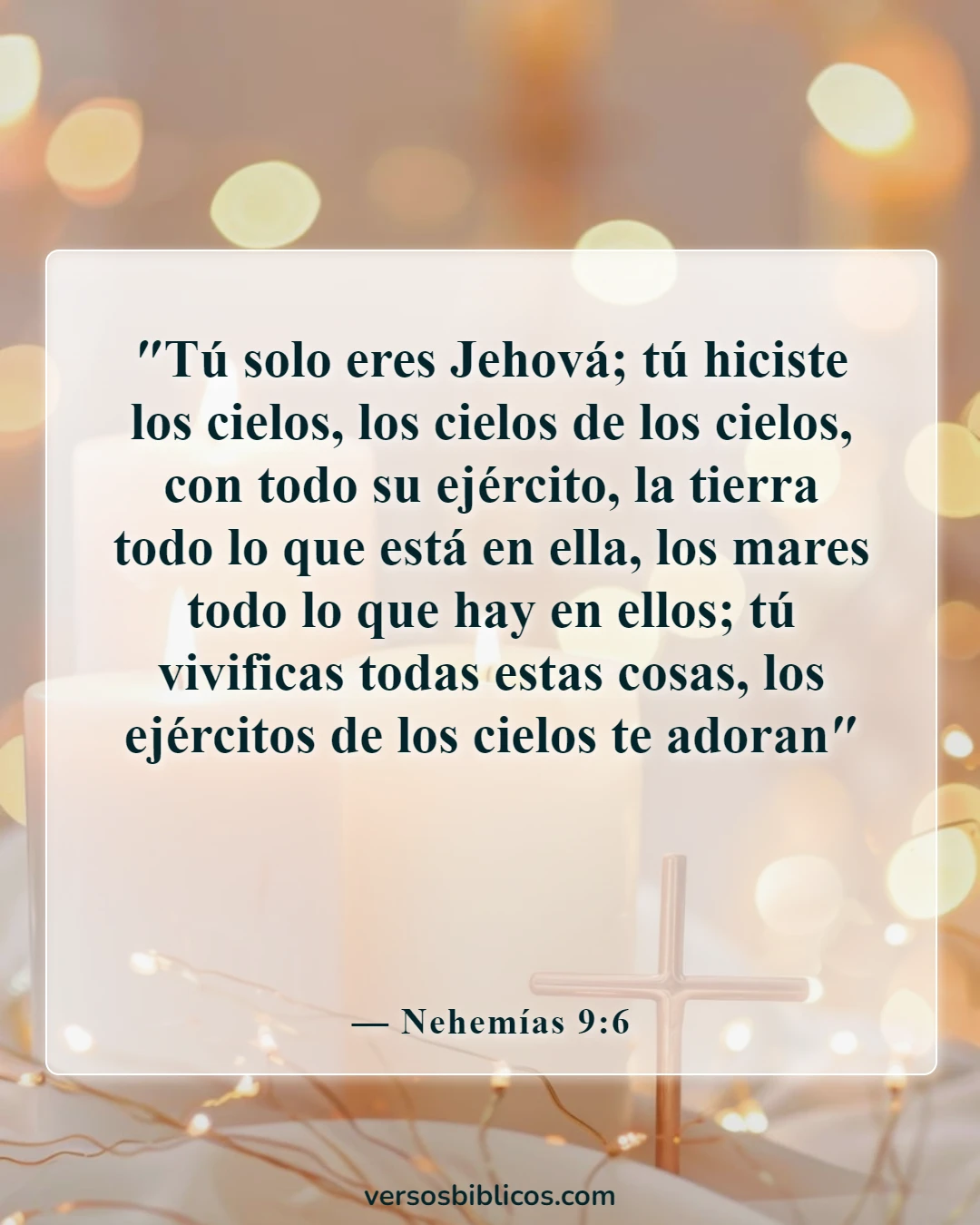Versículos de la Biblia sobre los ángeles se regocijan en el cielo (Nehemías 9:6)