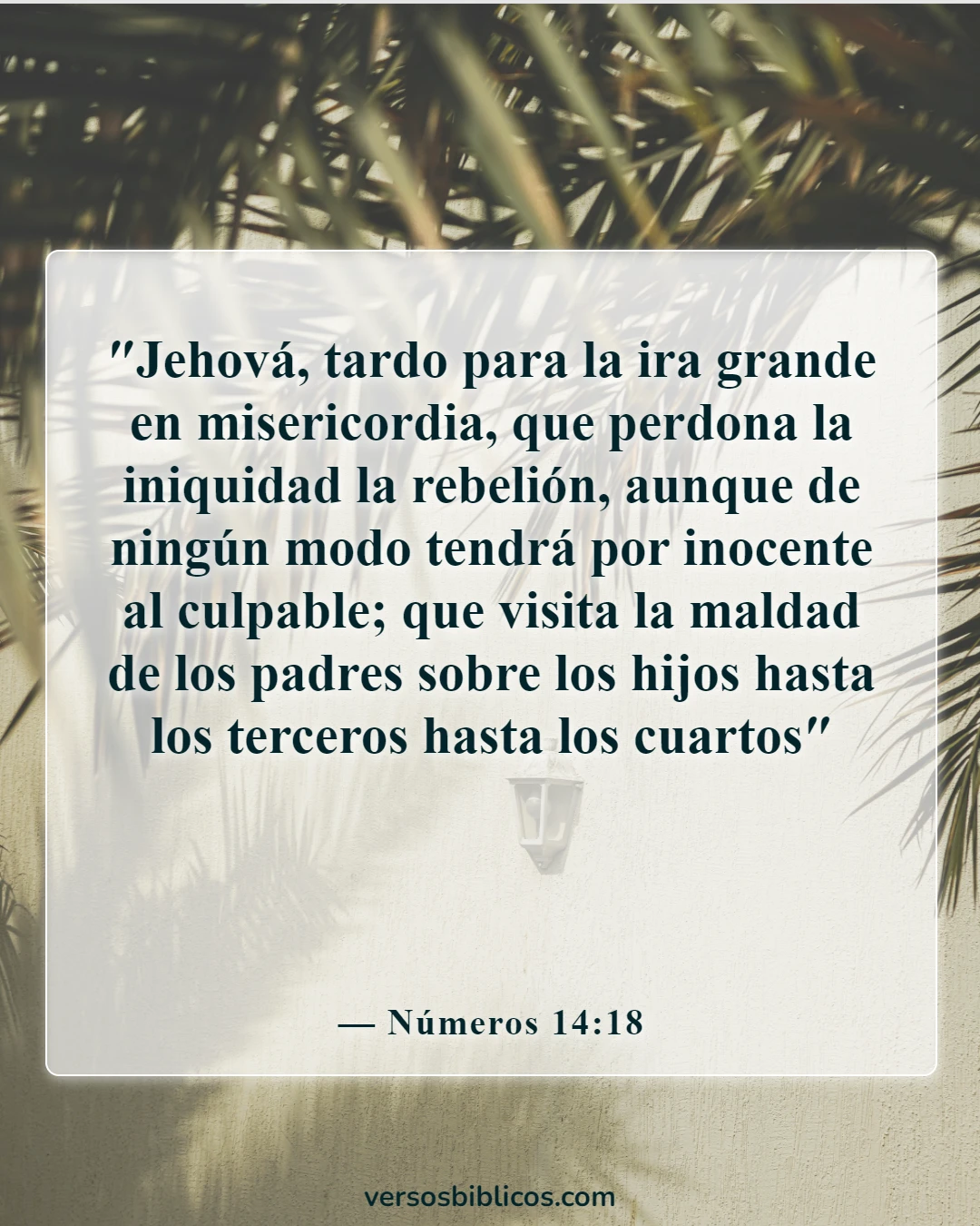 Versículos de la Biblia sobre el castigo (Números 14:18)