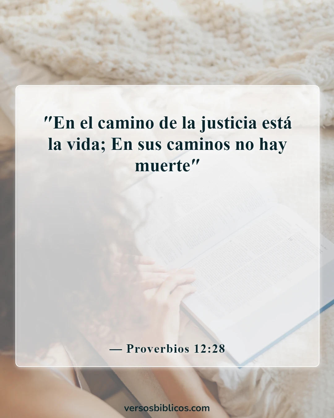 Versículos de la Biblia sobre el entrenamiento en justicia (Proverbios 12:28)