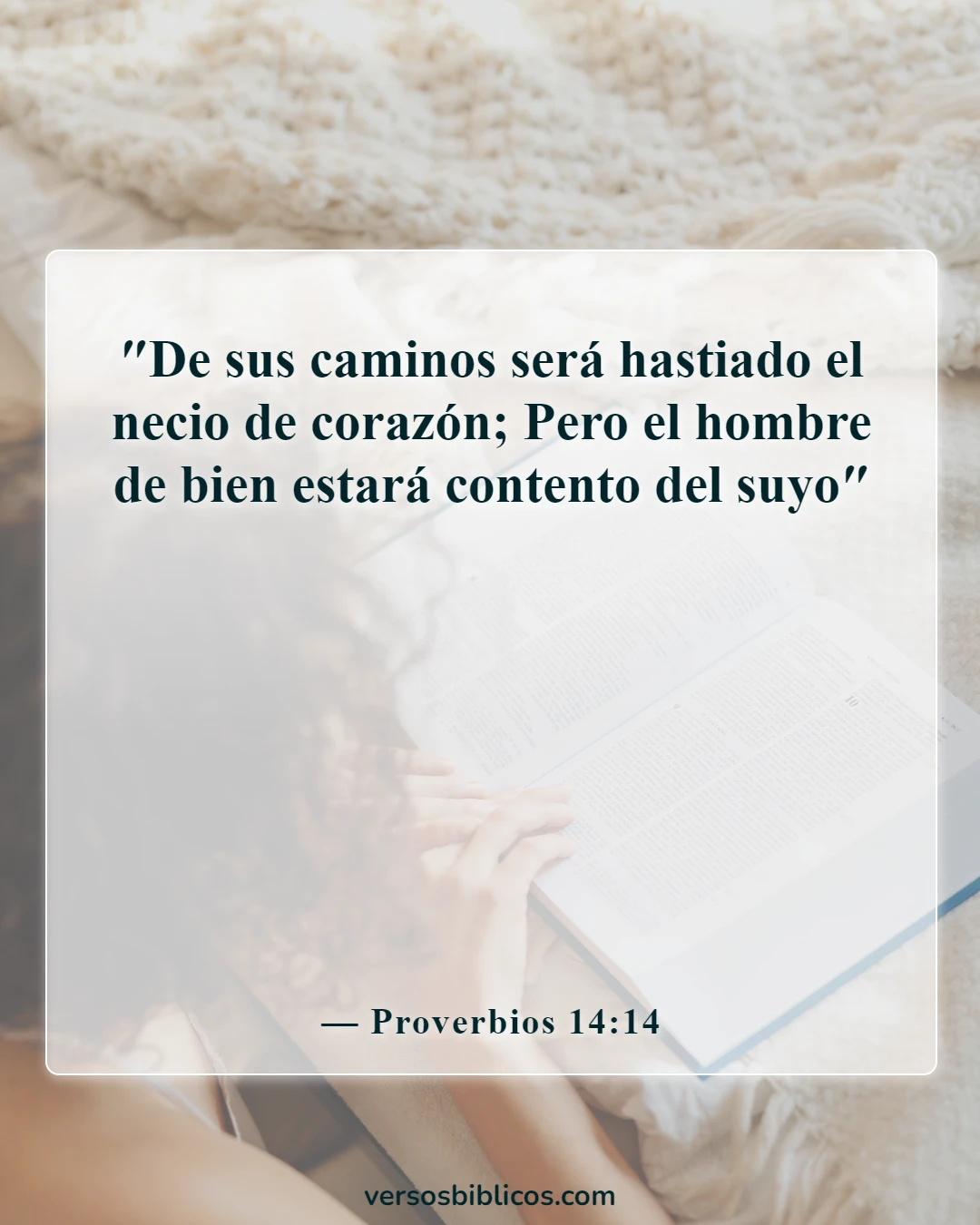Versículos de la Biblia sobre acciones y consecuencias (Proverbios 14:14)