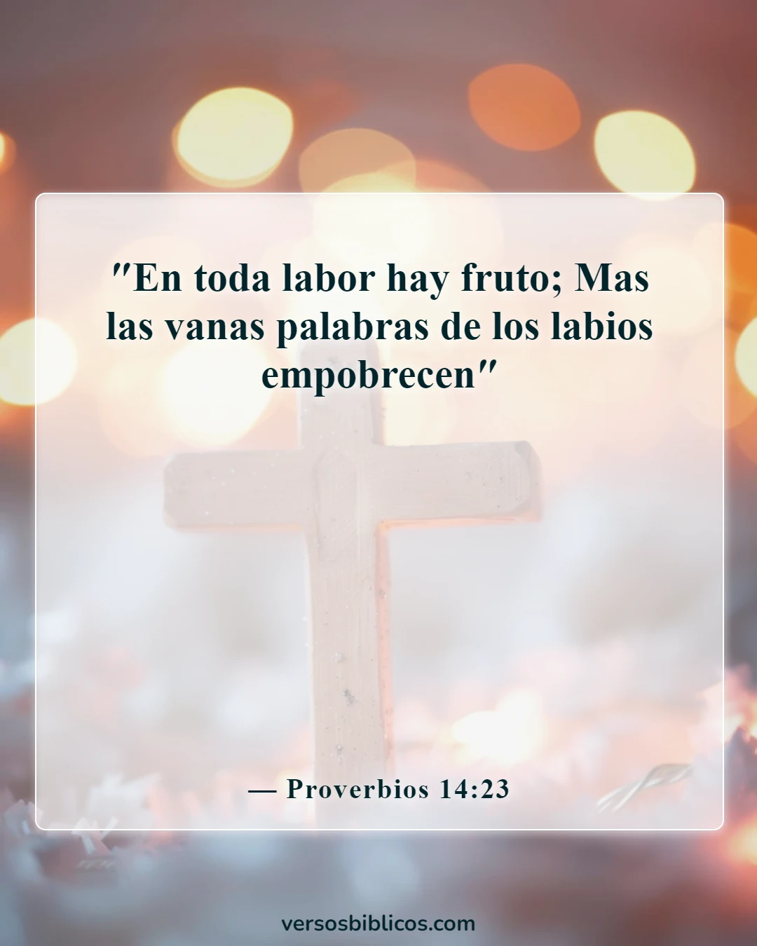 Versículos de la Biblia sobre la dedicación empresarial (Proverbios 14:23)