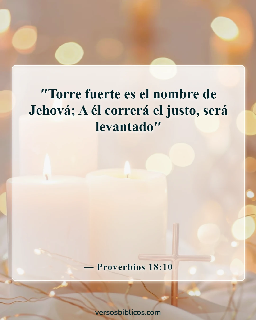 Versículos de la Biblia sobre ponerse toda la armadura de Dios (Proverbios 18:10)