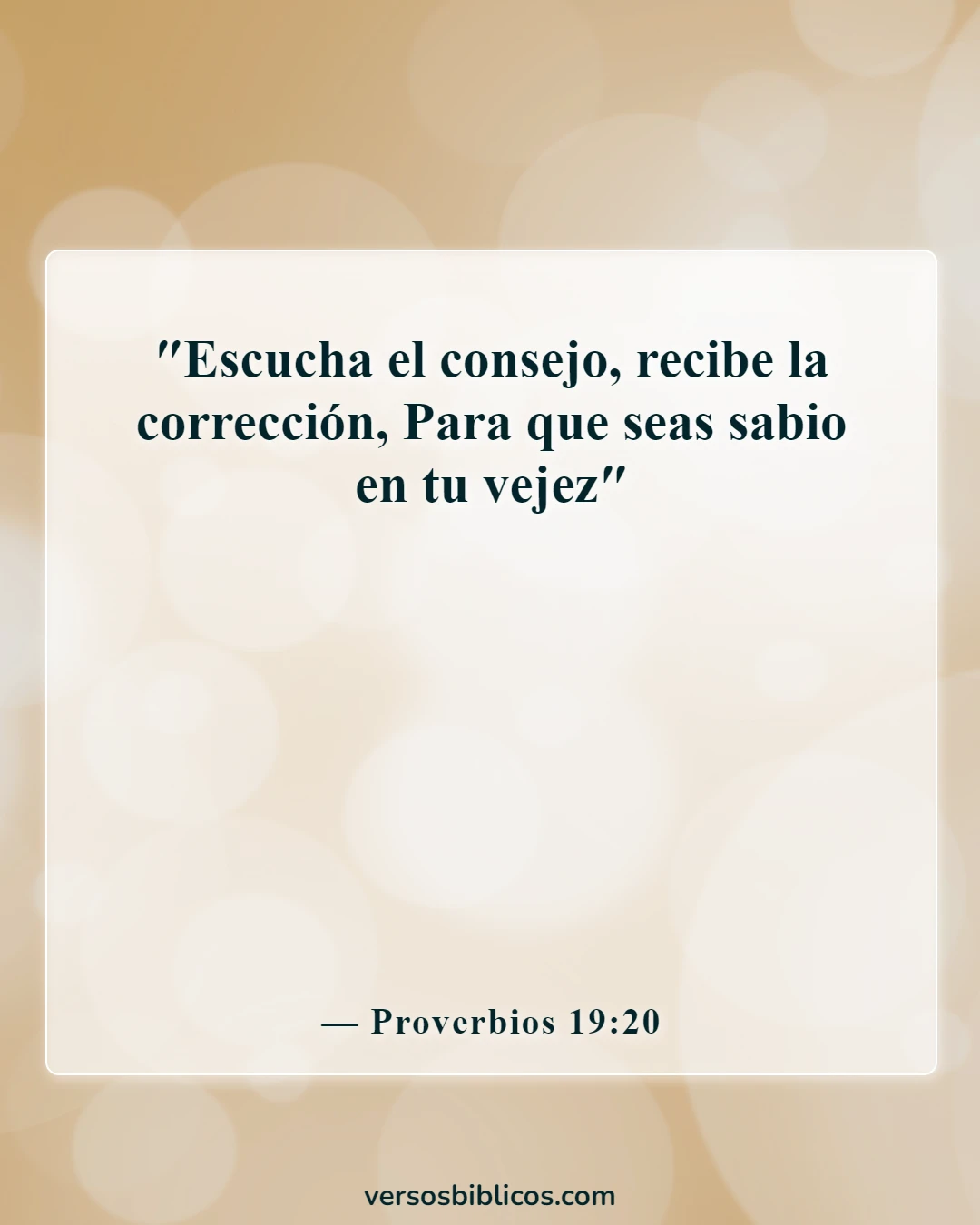 Versículos de la Biblia sobre orientación en la toma de decisiones (Proverbios 19:20)