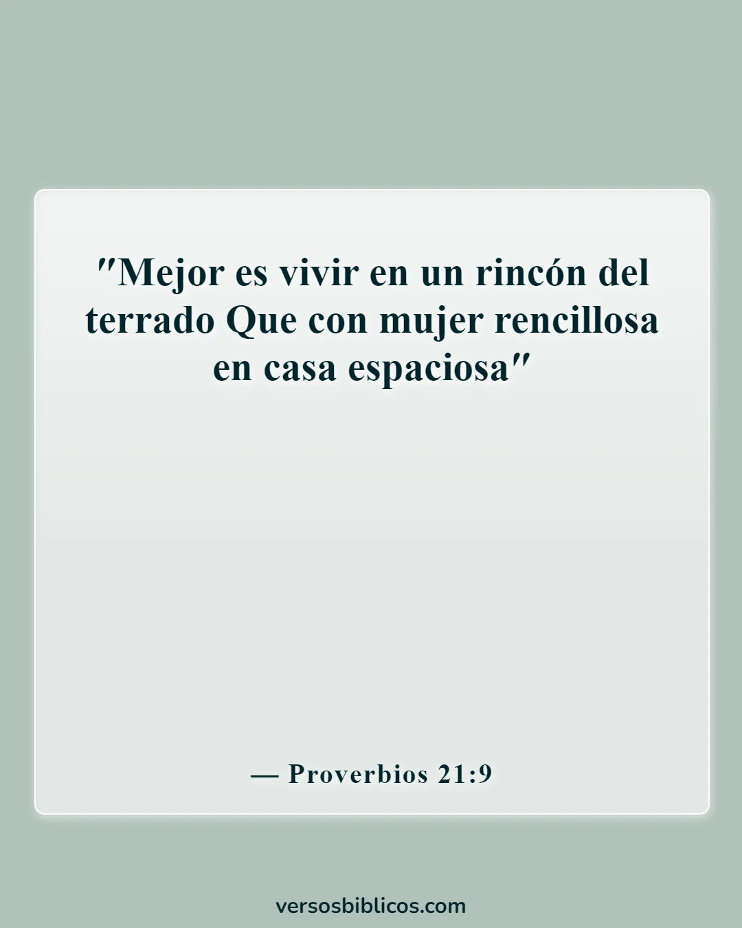 Versículos de la Biblia sobre la suegra (Proverbios 21:9)