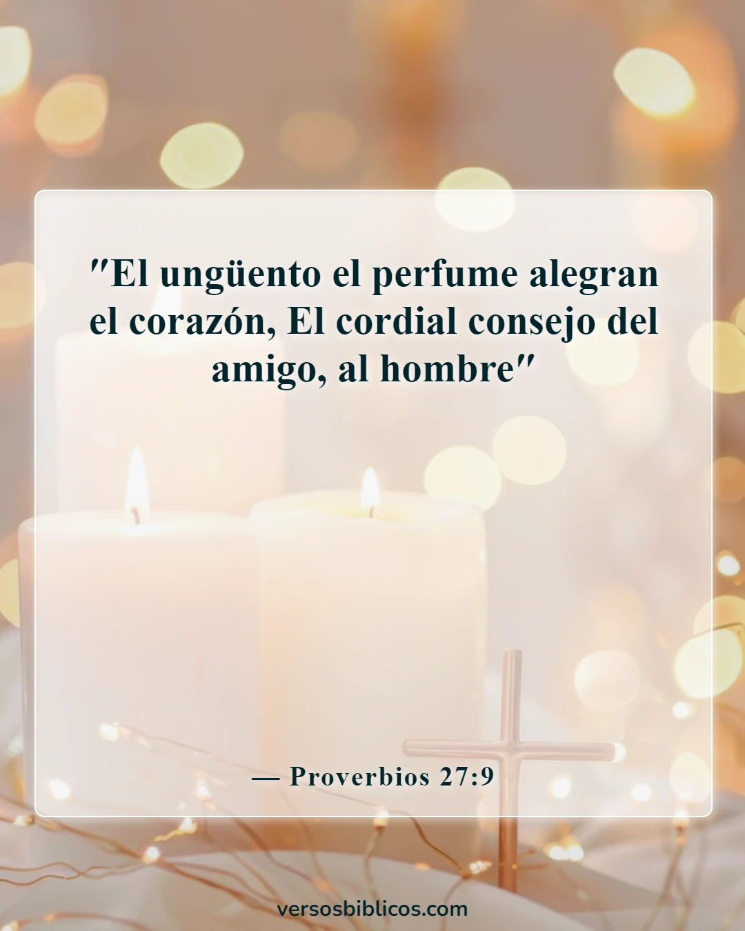 Versículos de la Biblia sobre el afecto (Proverbios 27:9)
