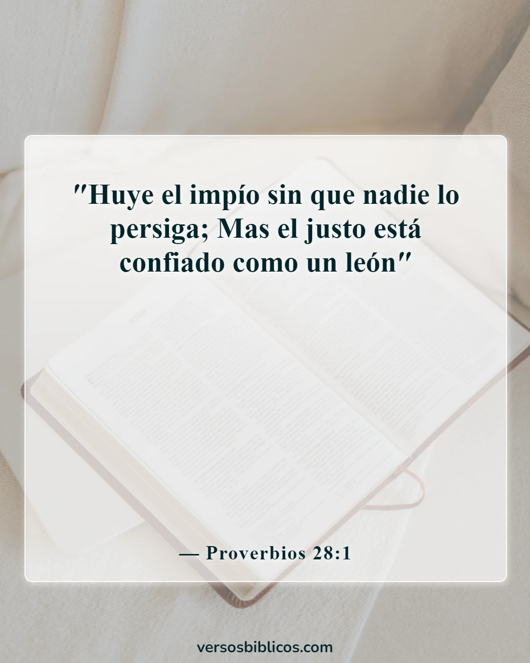 Versículos de la Biblia sobre un guerrero de Dios (Proverbios 28:1)