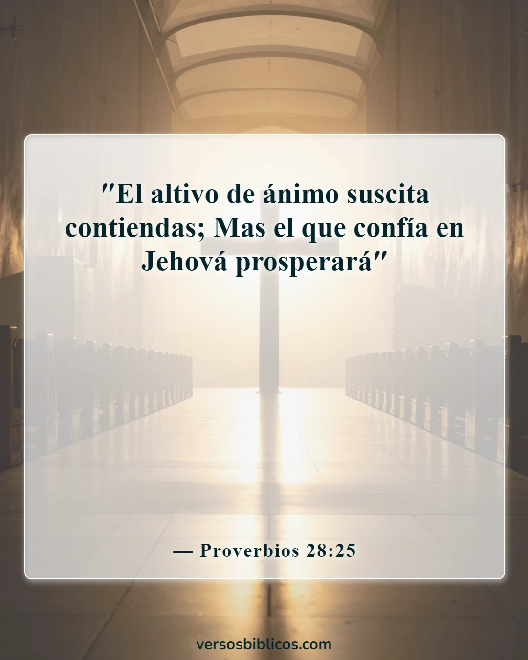 Versículos de la Biblia sobre problemas de dinero (Proverbios 28:25)