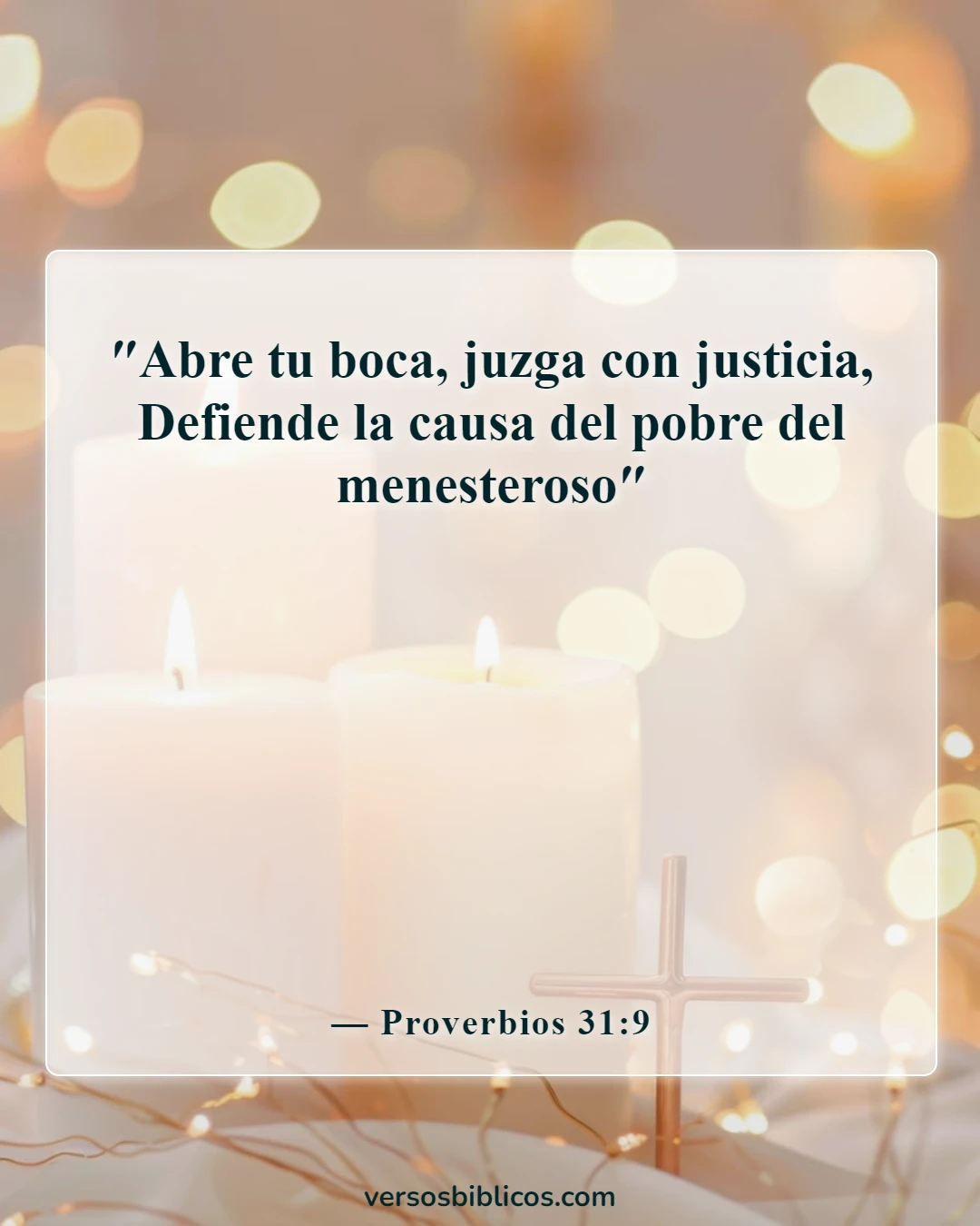 Versículos de la Biblia sobre moralidad y ética (Proverbios 31:9)